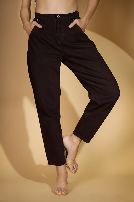 Brown Regular Fit Stretchable Jeans - Global Republic