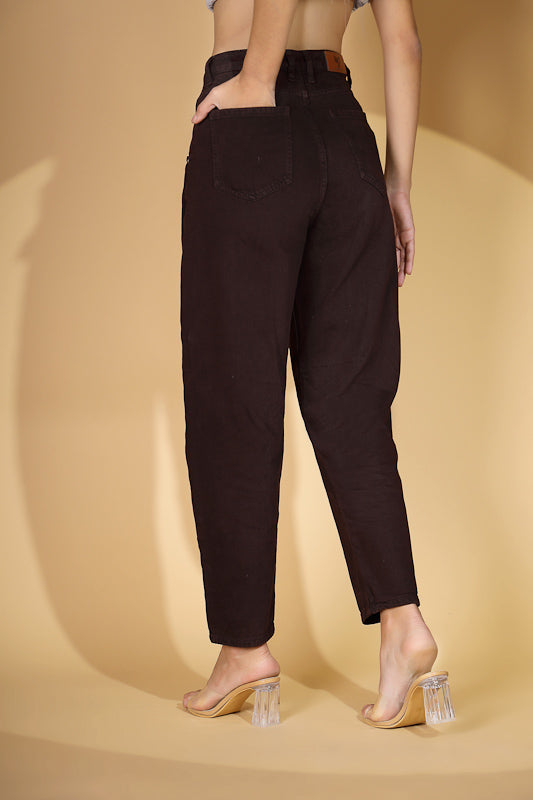 Brown Regular Fit Stretchable Jeans - Global Republic