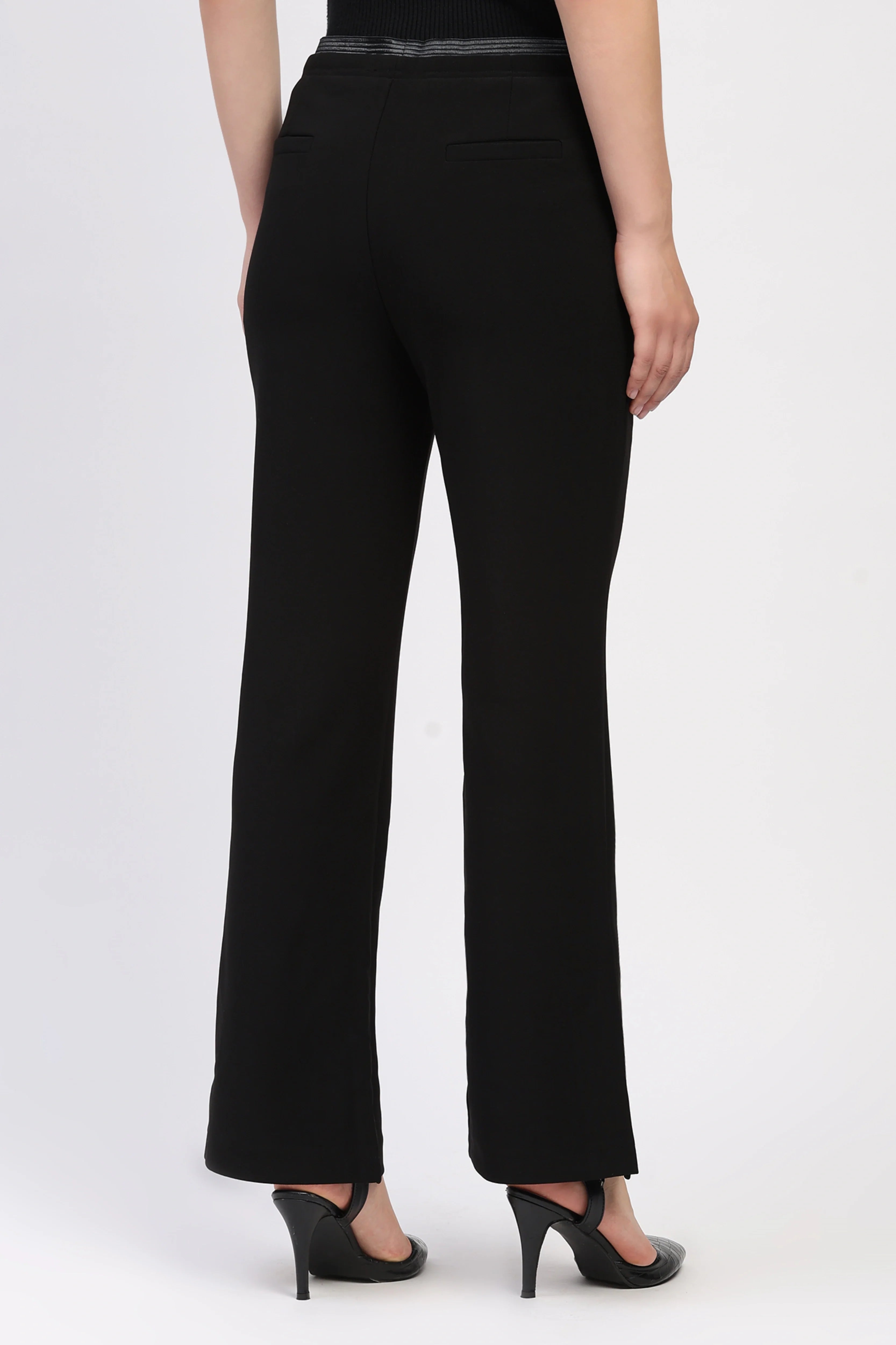Black Bootcut Jegging Trousers