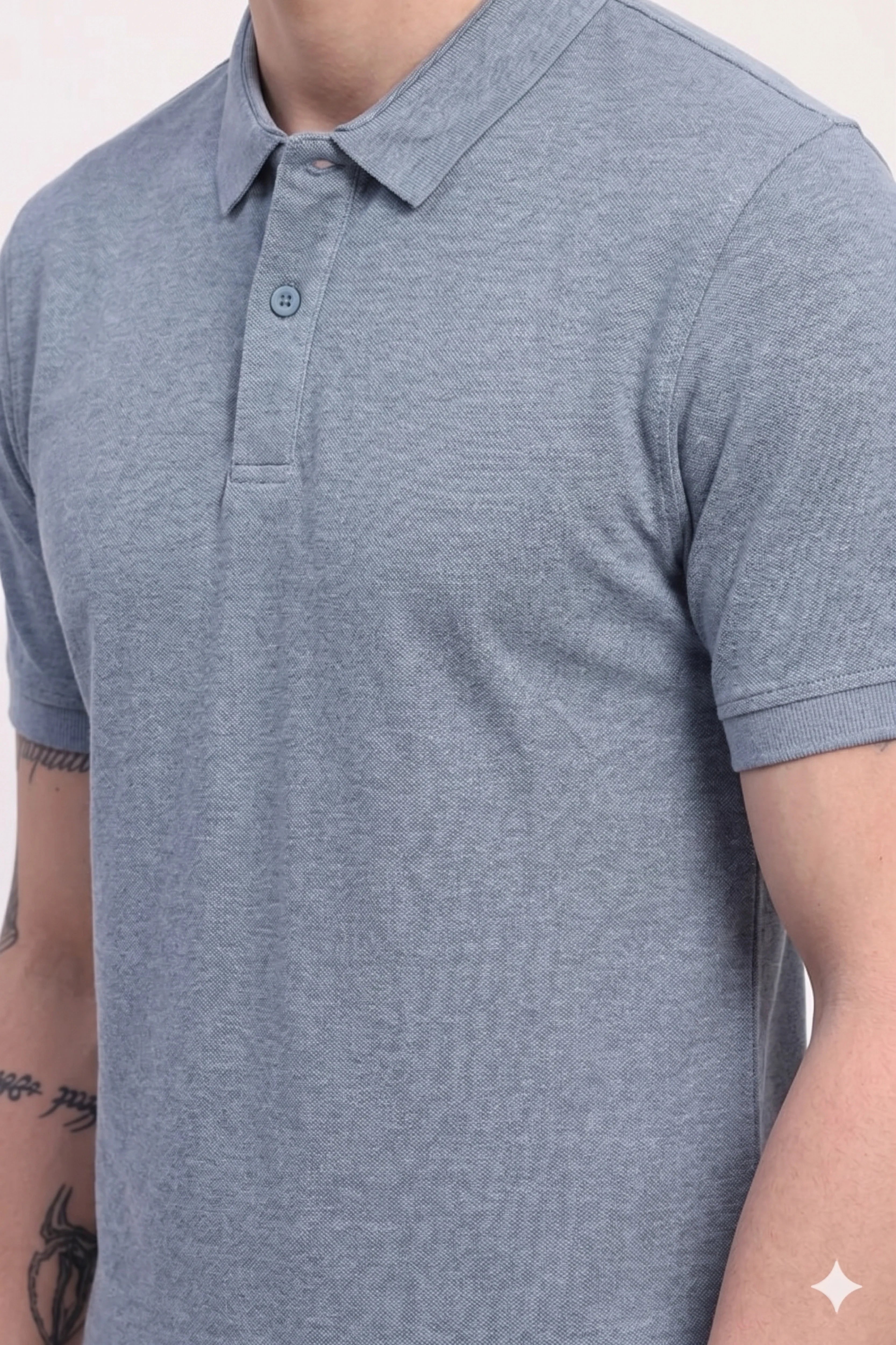 Light Blue Collar T-Shirt-Global Republic