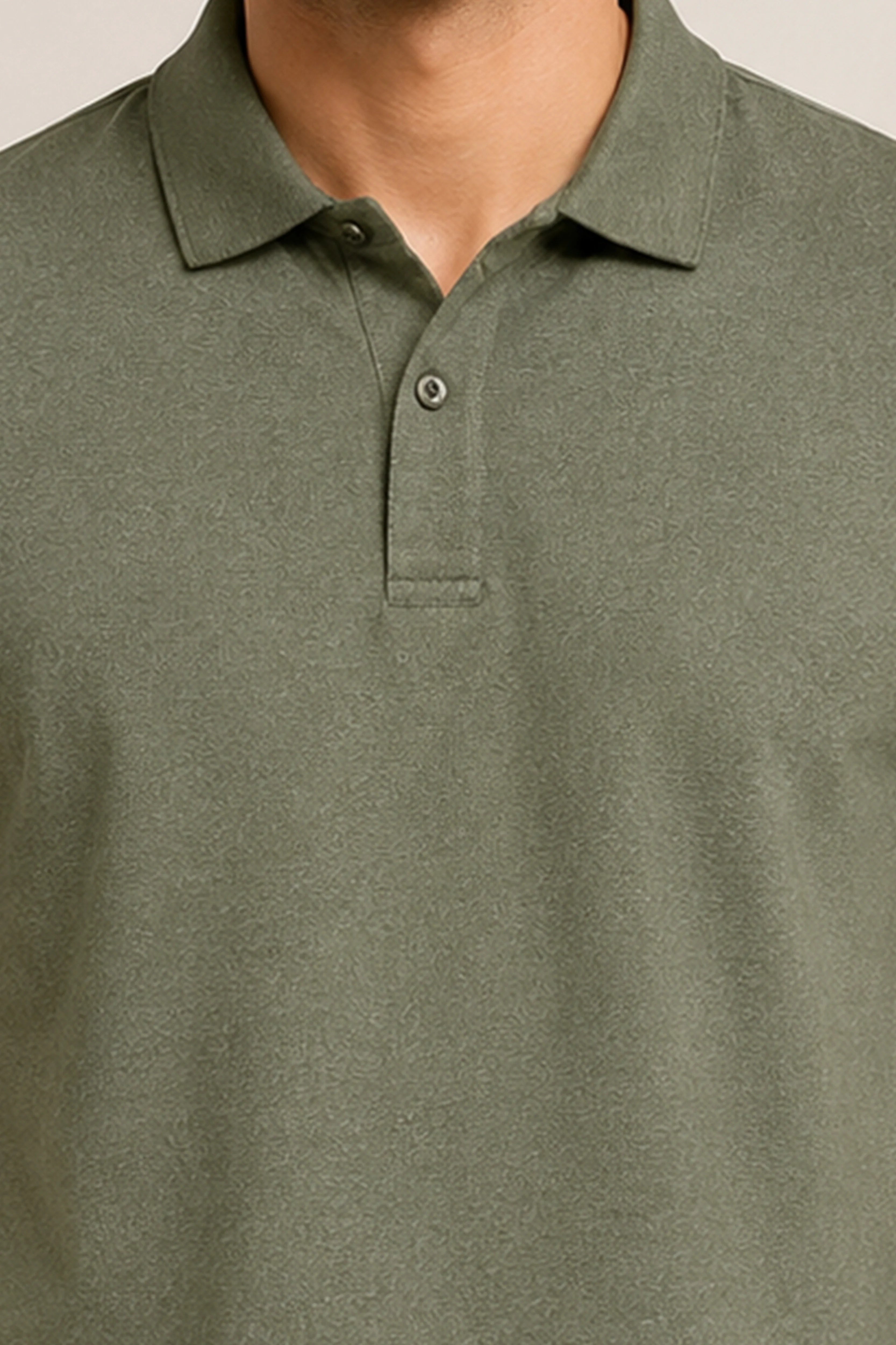 Olive Collar T-Shirt-Global Republic