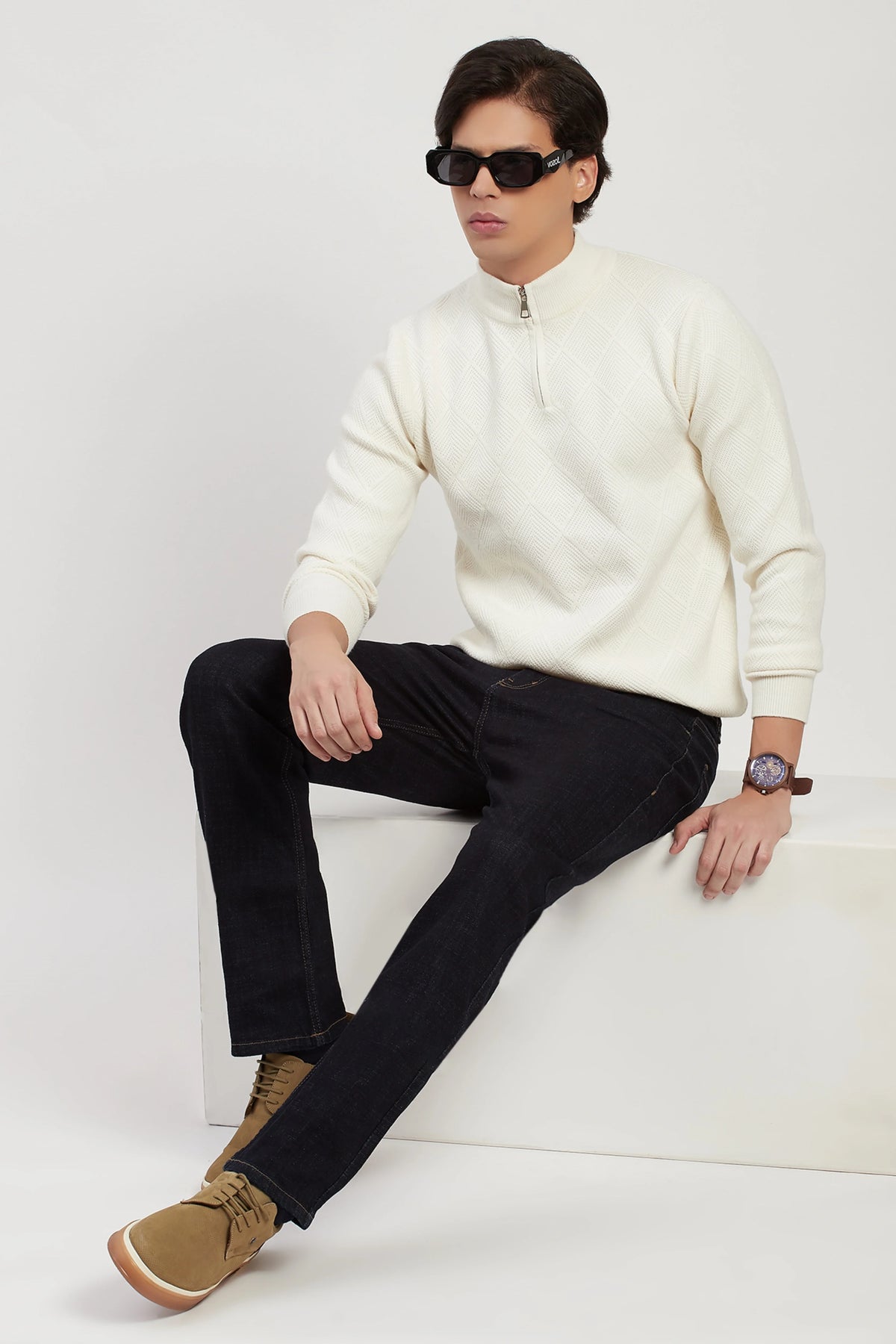 Off-White Self-Design High-Neck Pullover-Global Republic