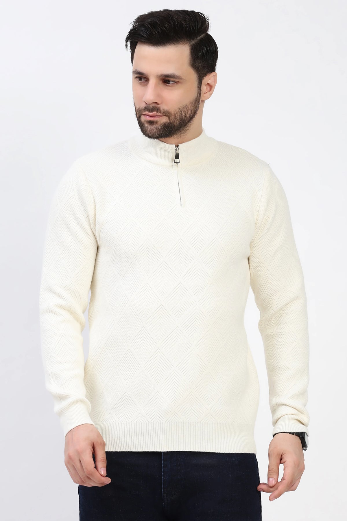 Off-White Self-Design High-Neck Pullover