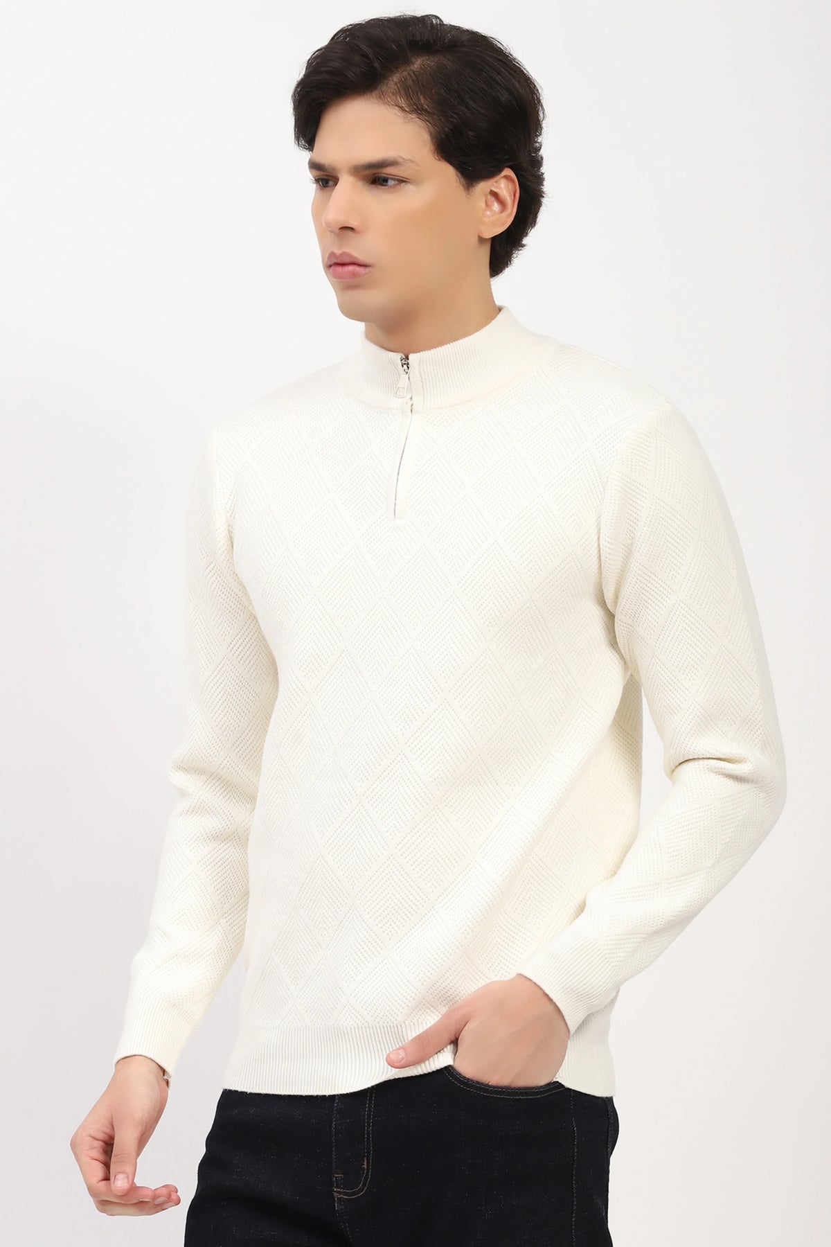 Off-White Self-Design High-Neck Pullover-Global Republic