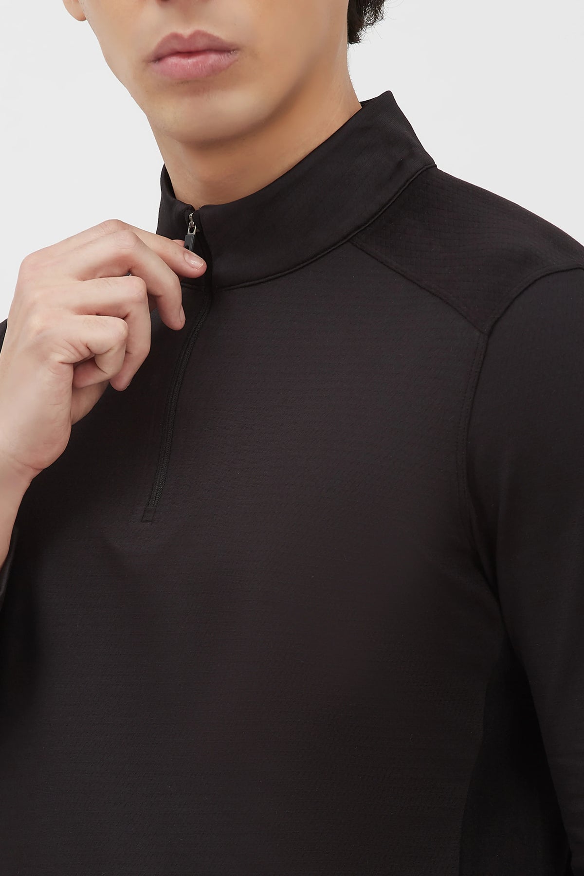 Black Fleece-Lined Winter T-Shirt-Global Republic