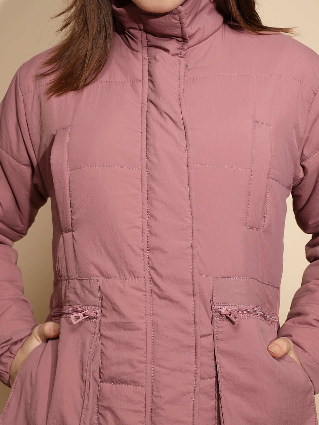 Plum Solid Regular Fit Jacket - Global Republic