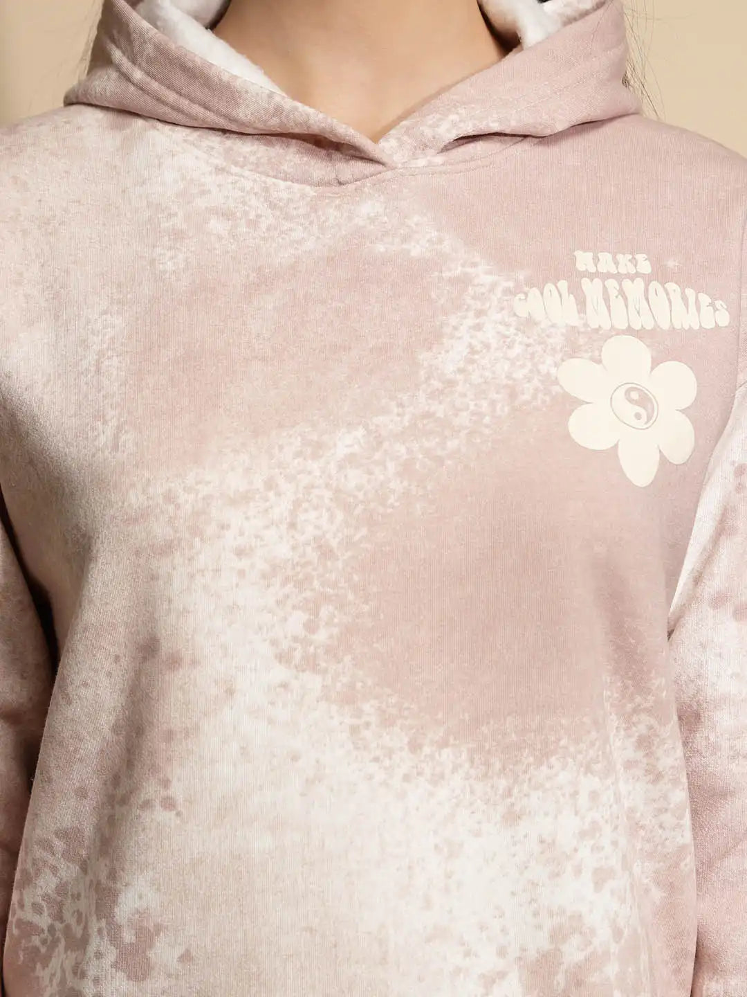 Pink Acrylic Hooded Sweatshirt - Global Republic