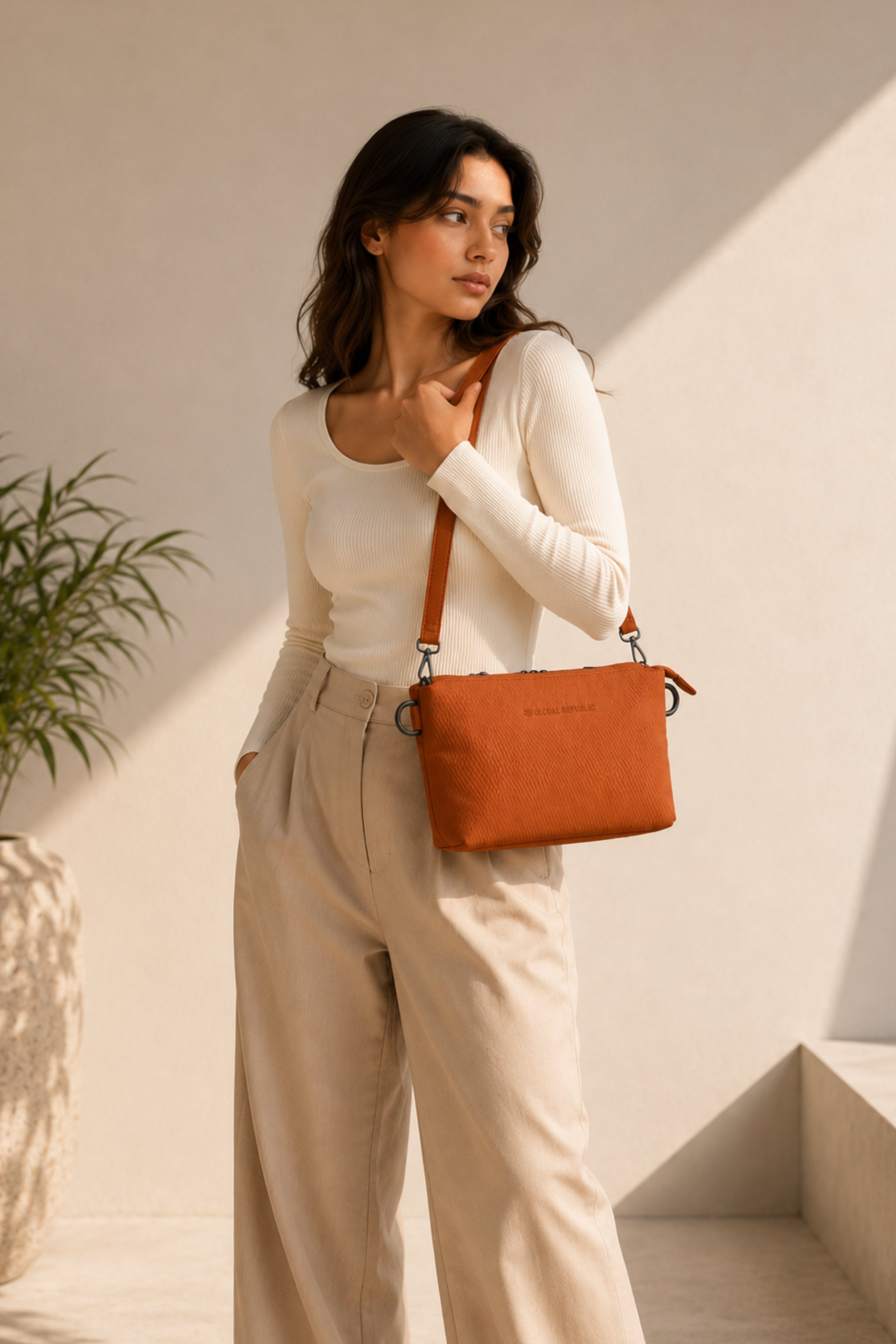 Orange Utility Kit Pouch Sling Bag