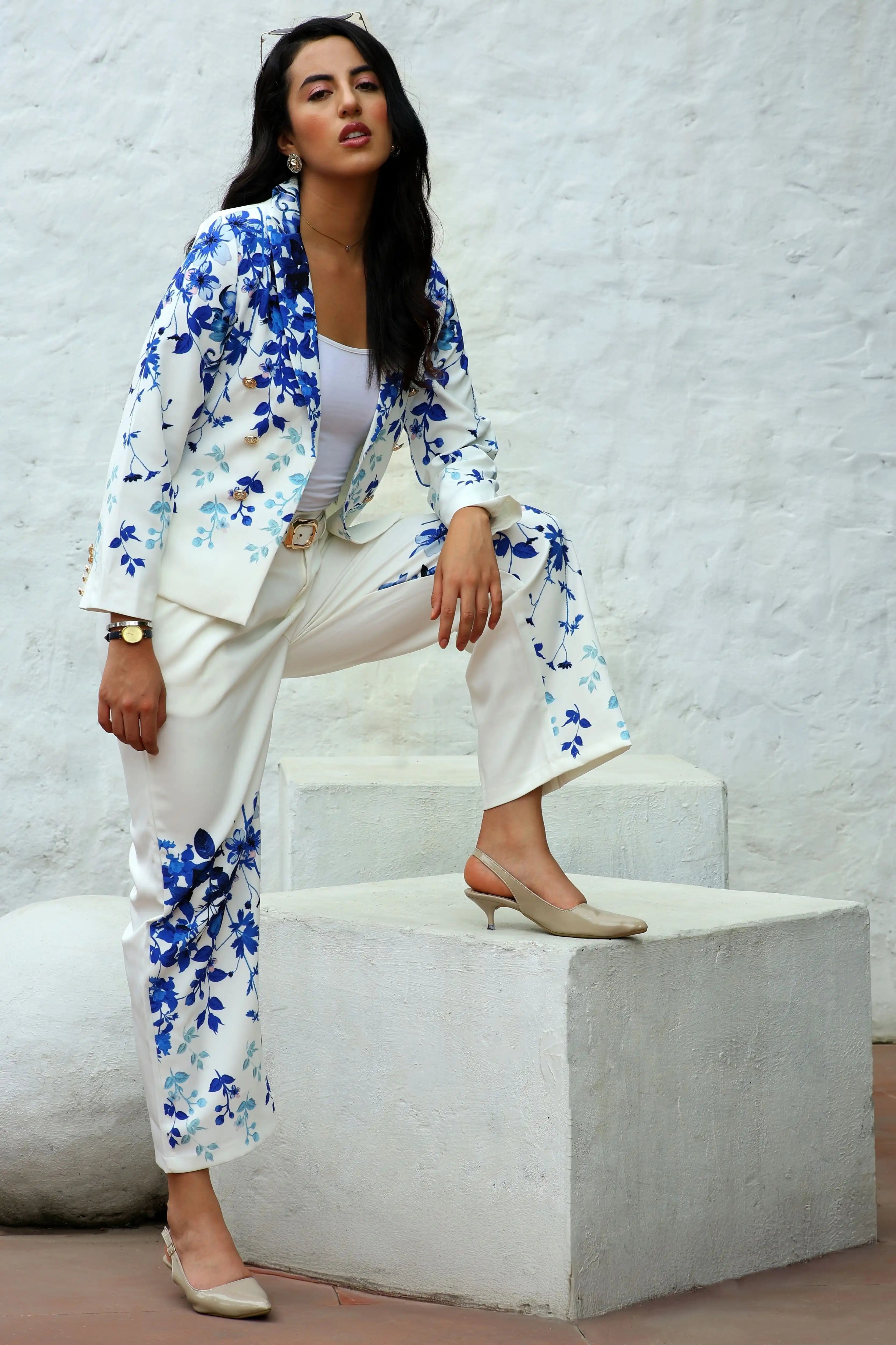 Floral Placement Print Co-ord Set - Global Republic