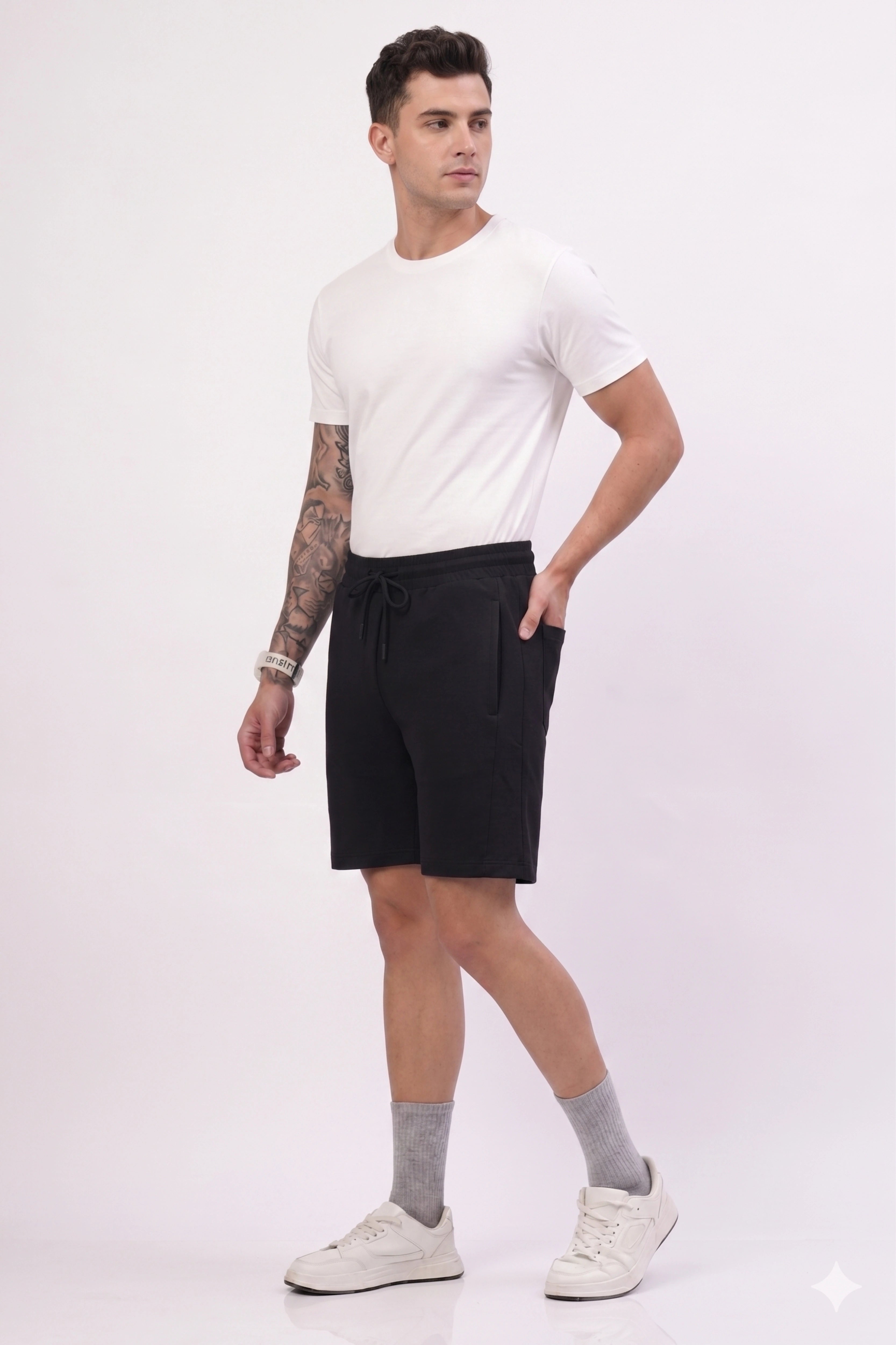 Black Casual Shorts