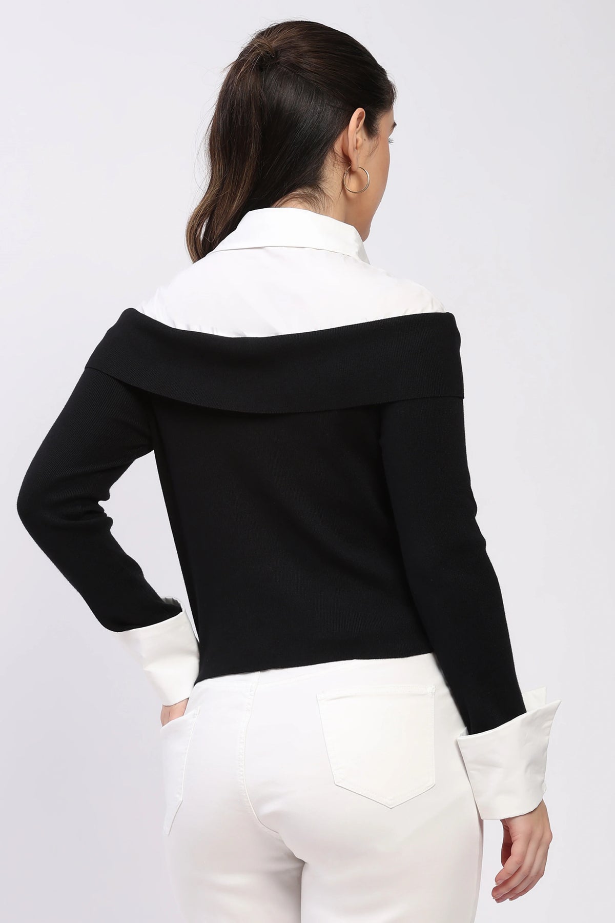 Layered Collar Knit Top-Global Republic