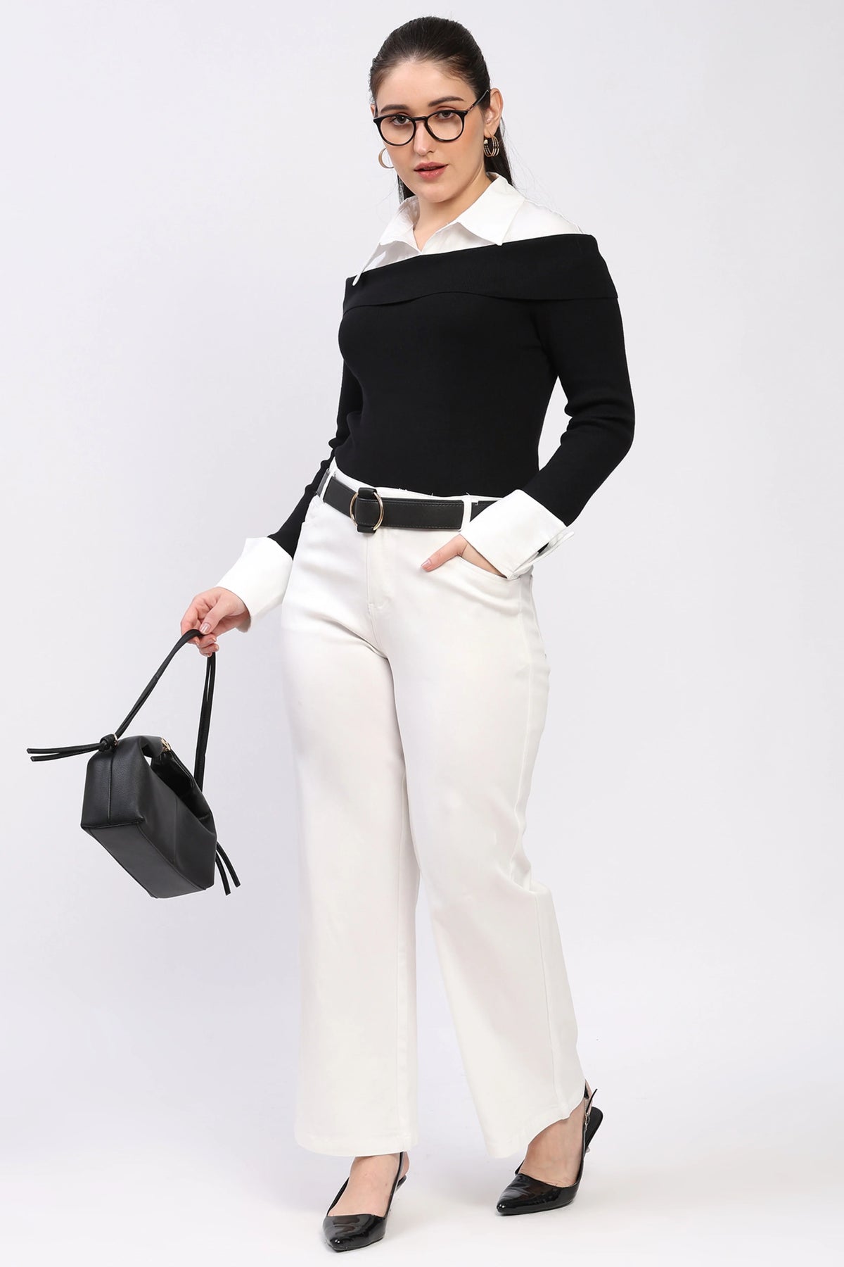 Layered Collar Knit Top-Global Republic