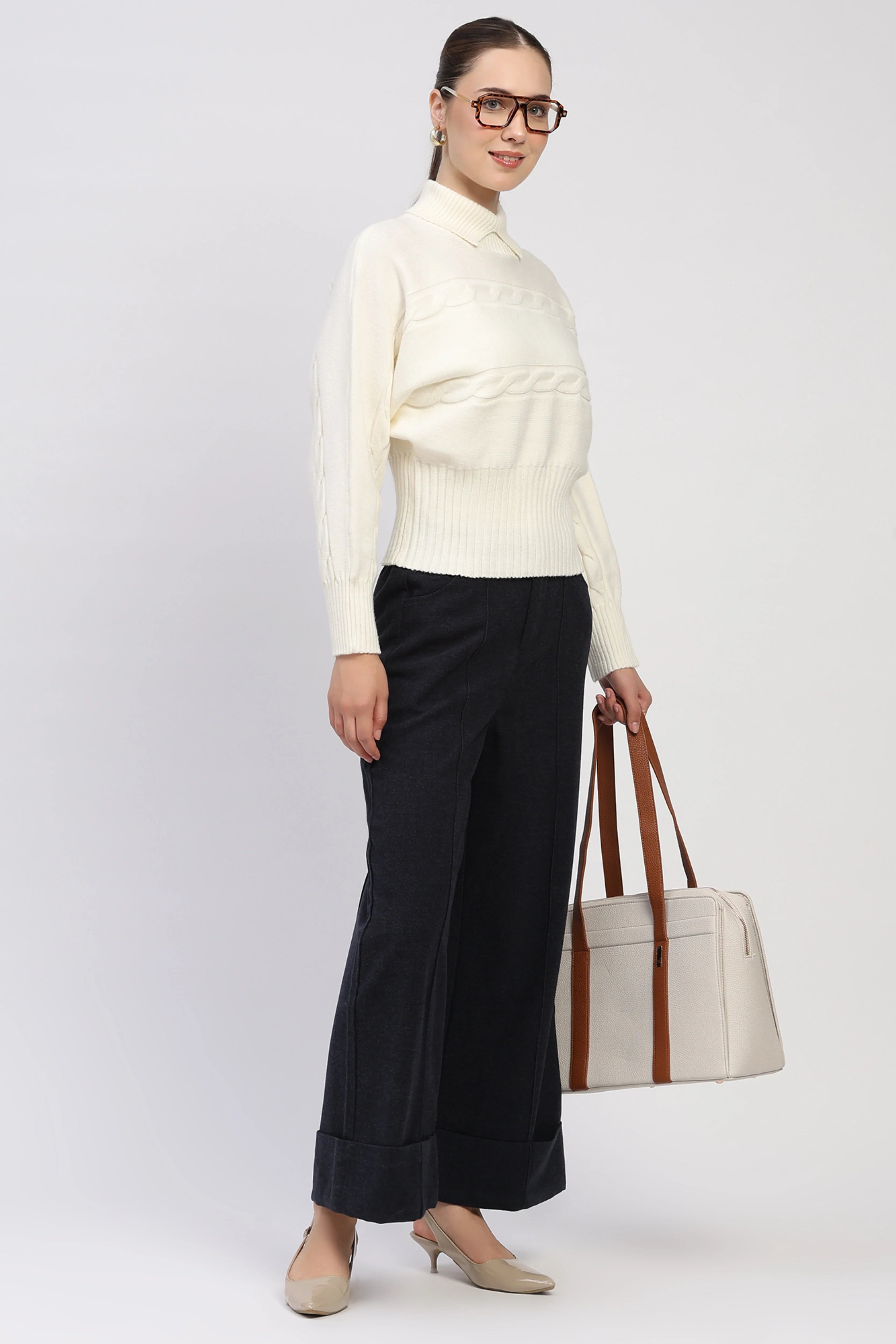 Off-White Self-Design High-Neck Pullover
