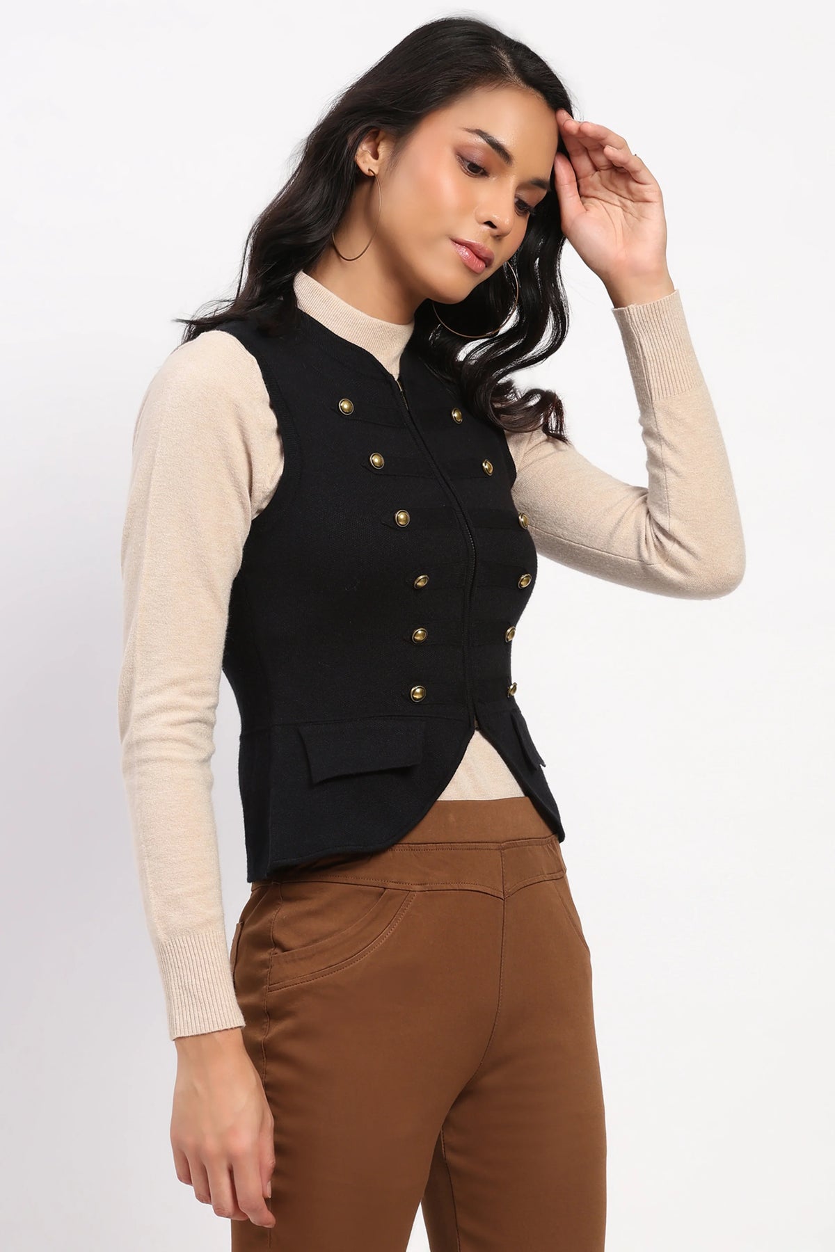 Black British Waist Coat-Global Republic