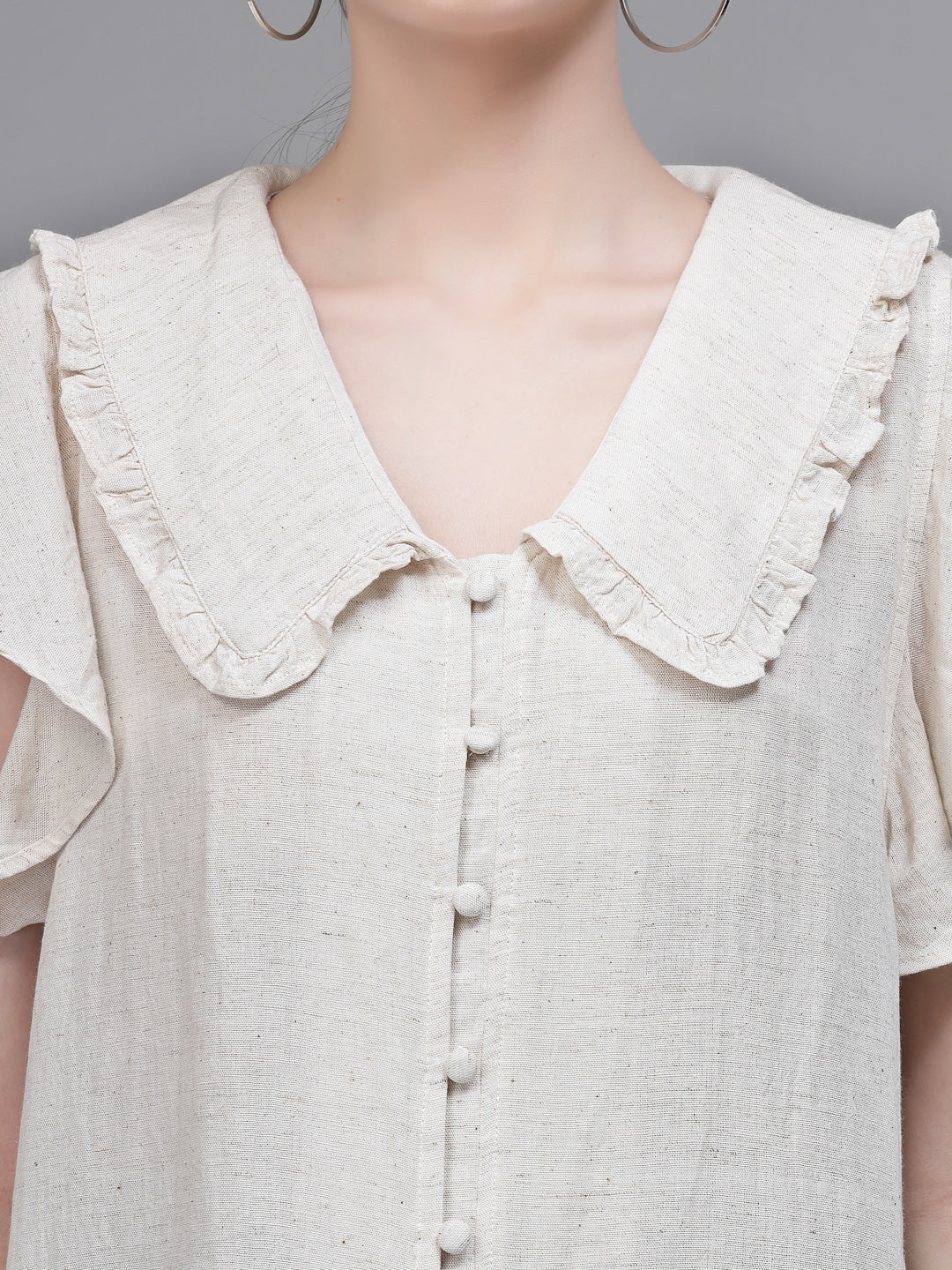 White Peter Pan Collar Top - Global Republic