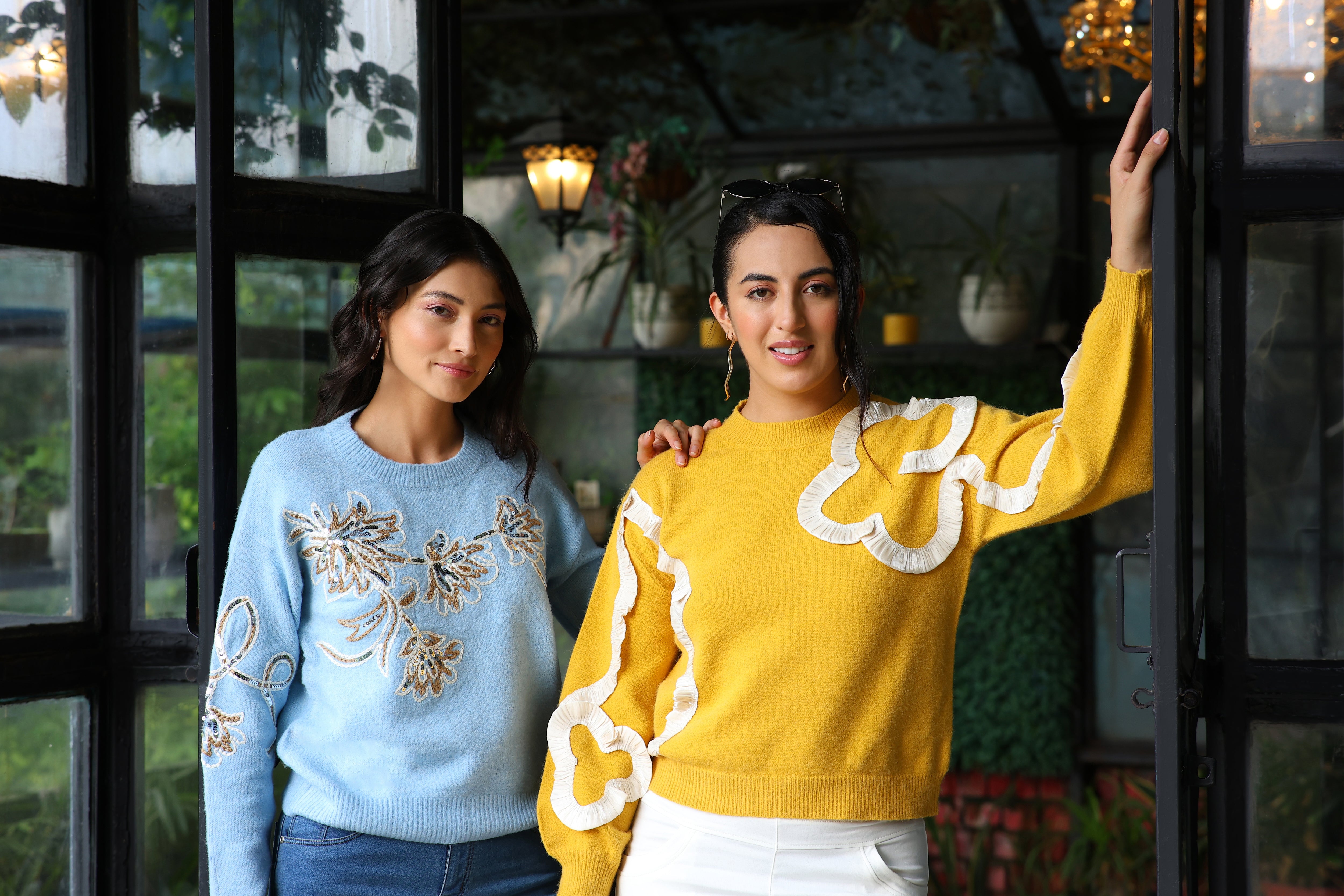 Floral Sequin Embroidered Pullover - Global Republic