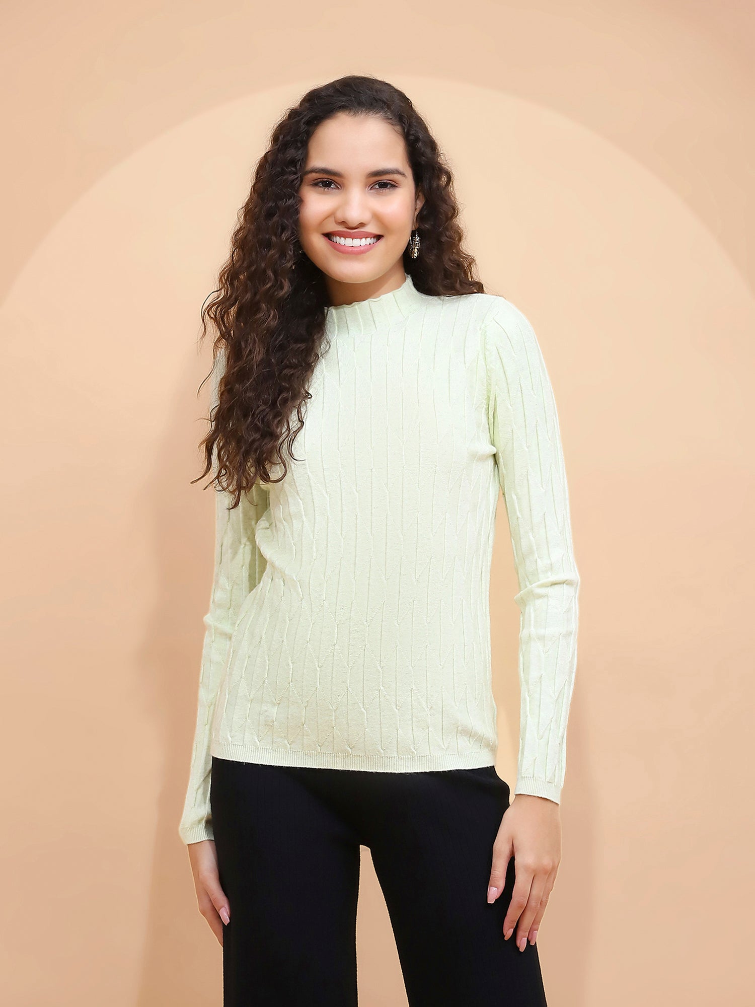 Green Slim Fit Skivvy Pullover - Global Republic