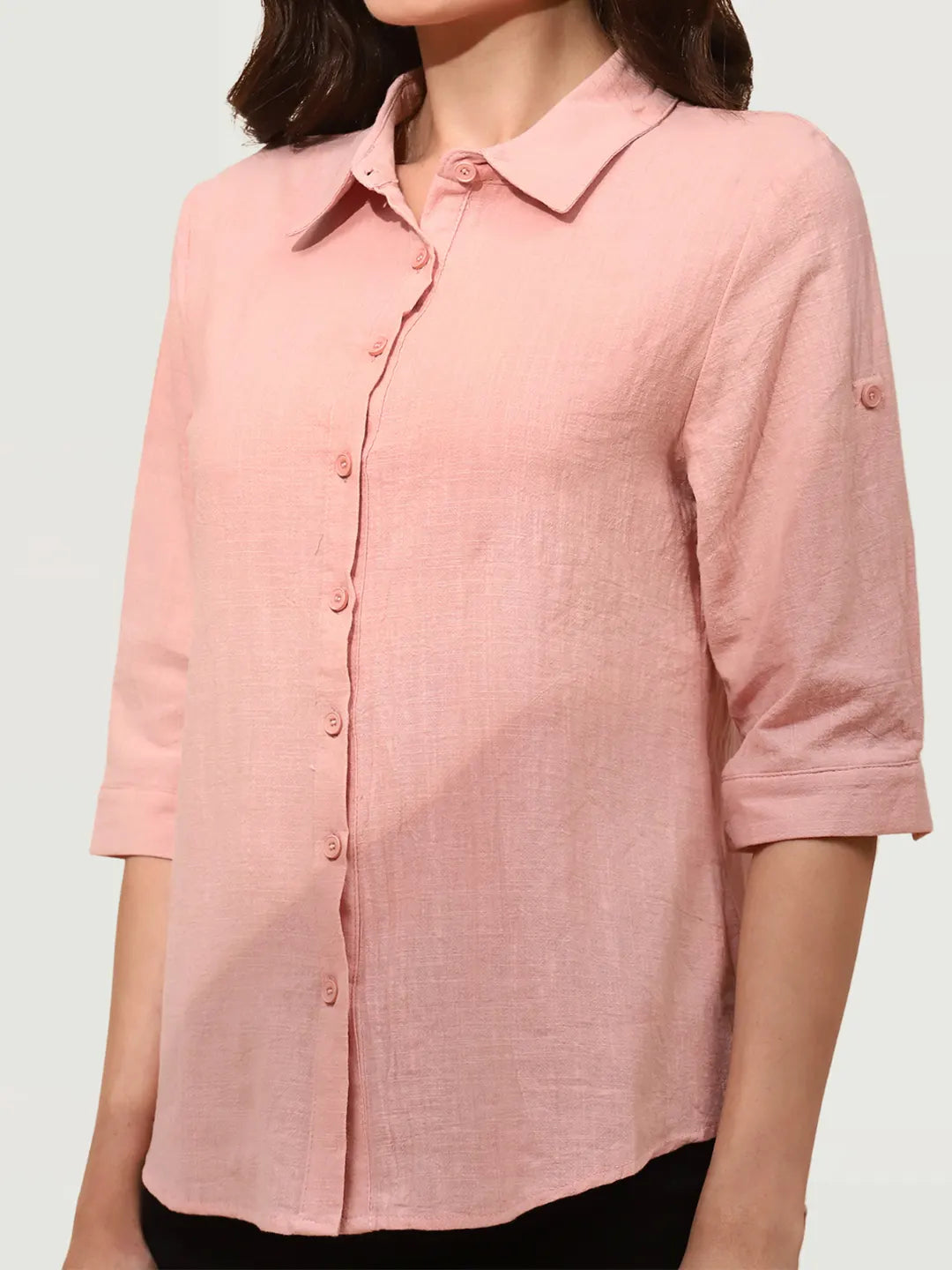 Pink Cotton Formal Shirt - Global Republic