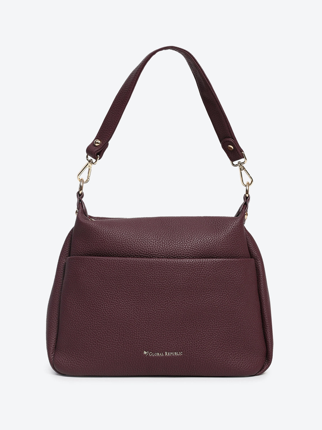 Burgundy PU Shoulder Bag - Global Republic