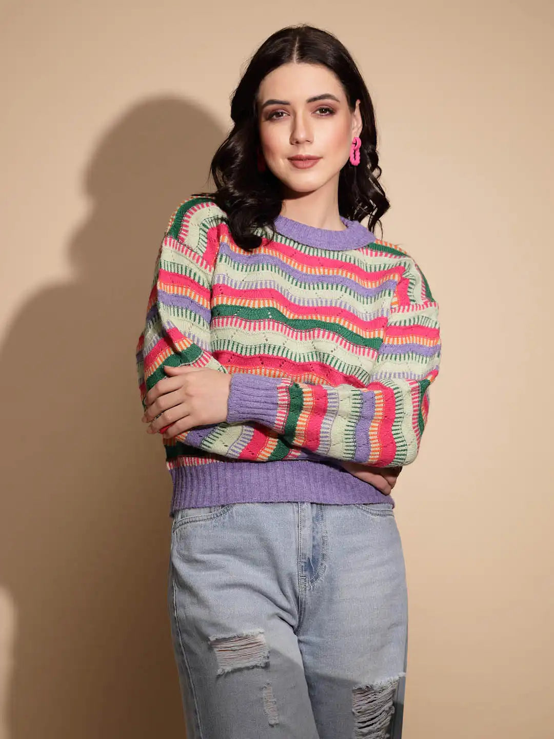 Multicolor Knitted Pullover - Global Republic