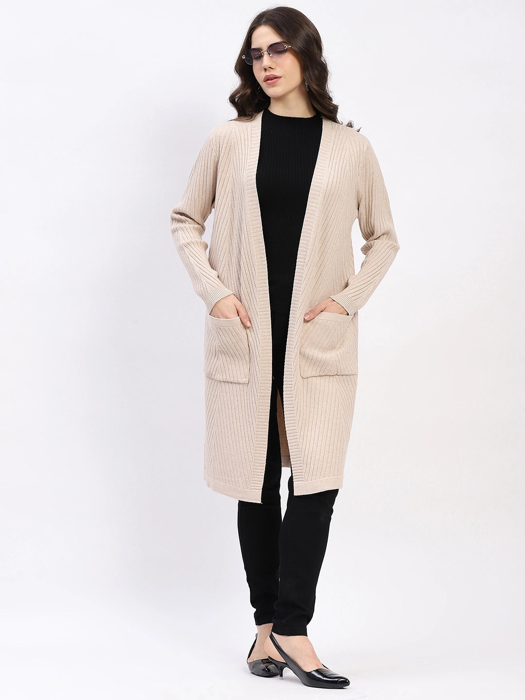 Chevron Elegance Longline Shrug - Global Republic