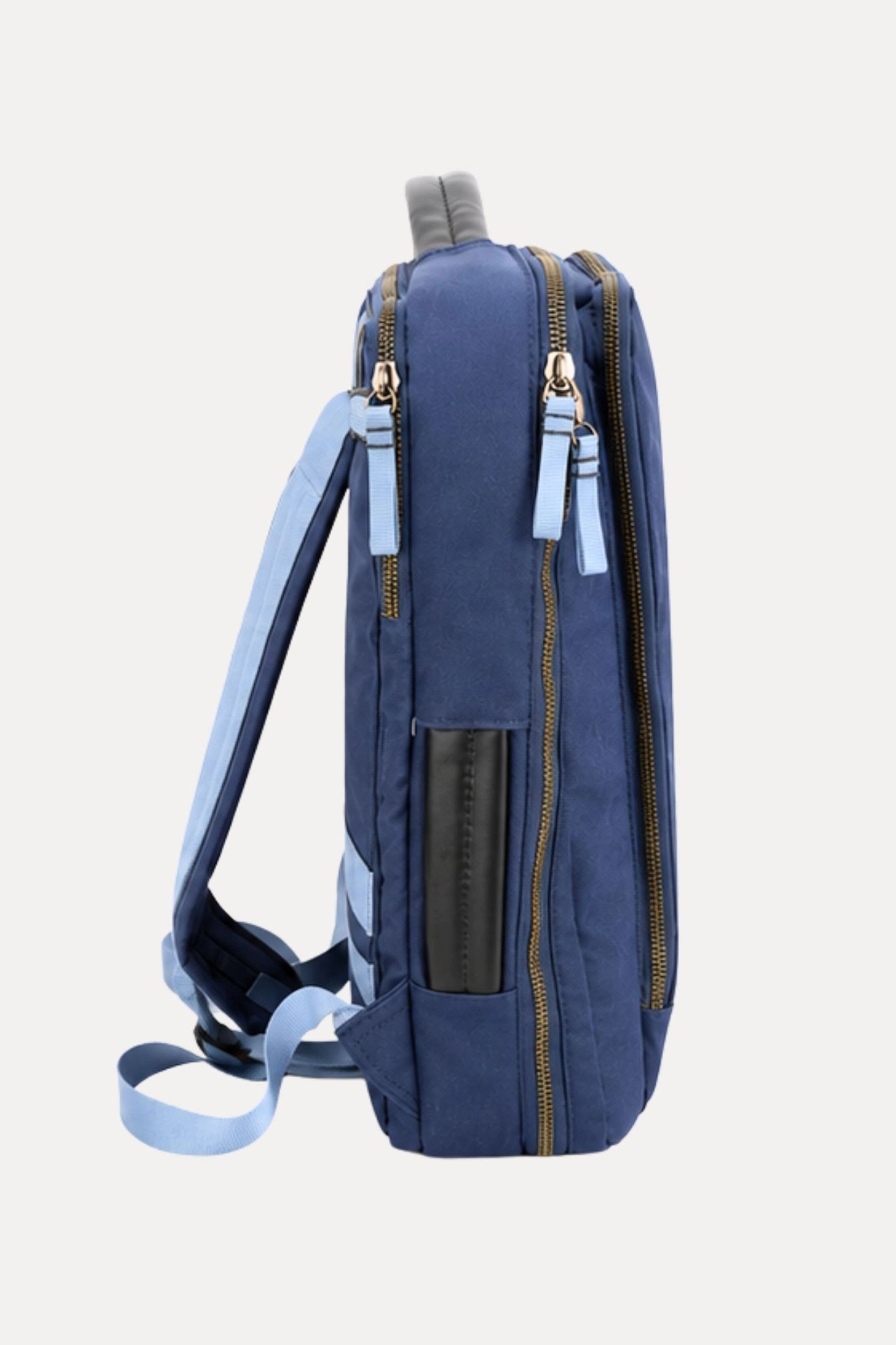 Blue Convertible Laptop Backpack