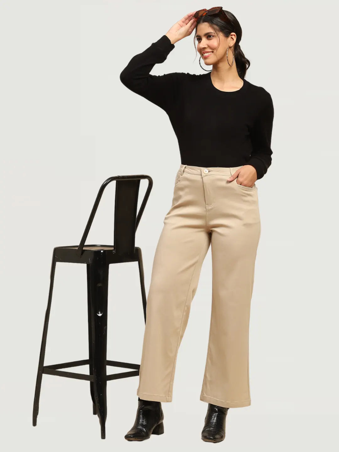 Stretchable Loose Fit Trouser - Global Republic