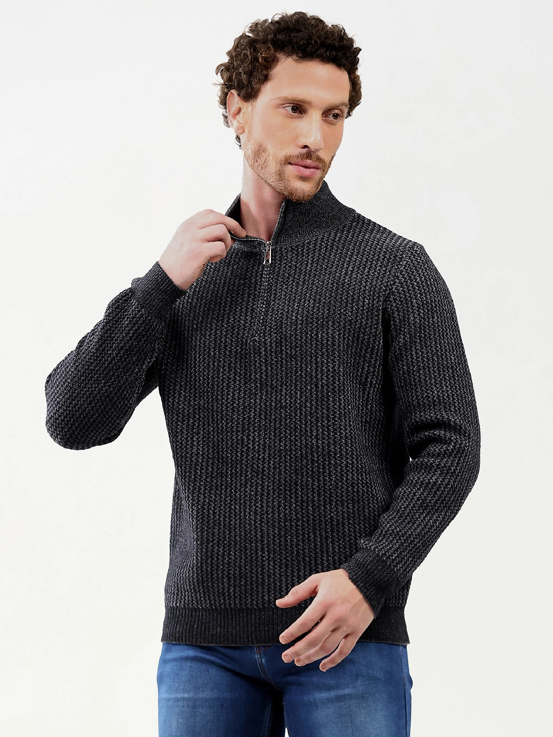 Woven Pattern Winter Pullover - Global Republic