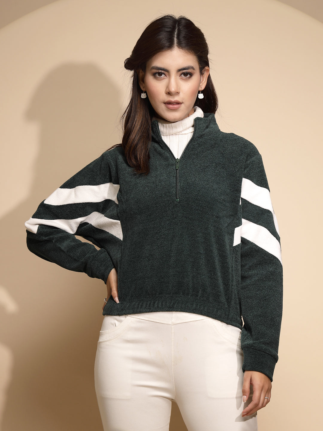 Green cotton Loose Sweatshirt - Global Republic