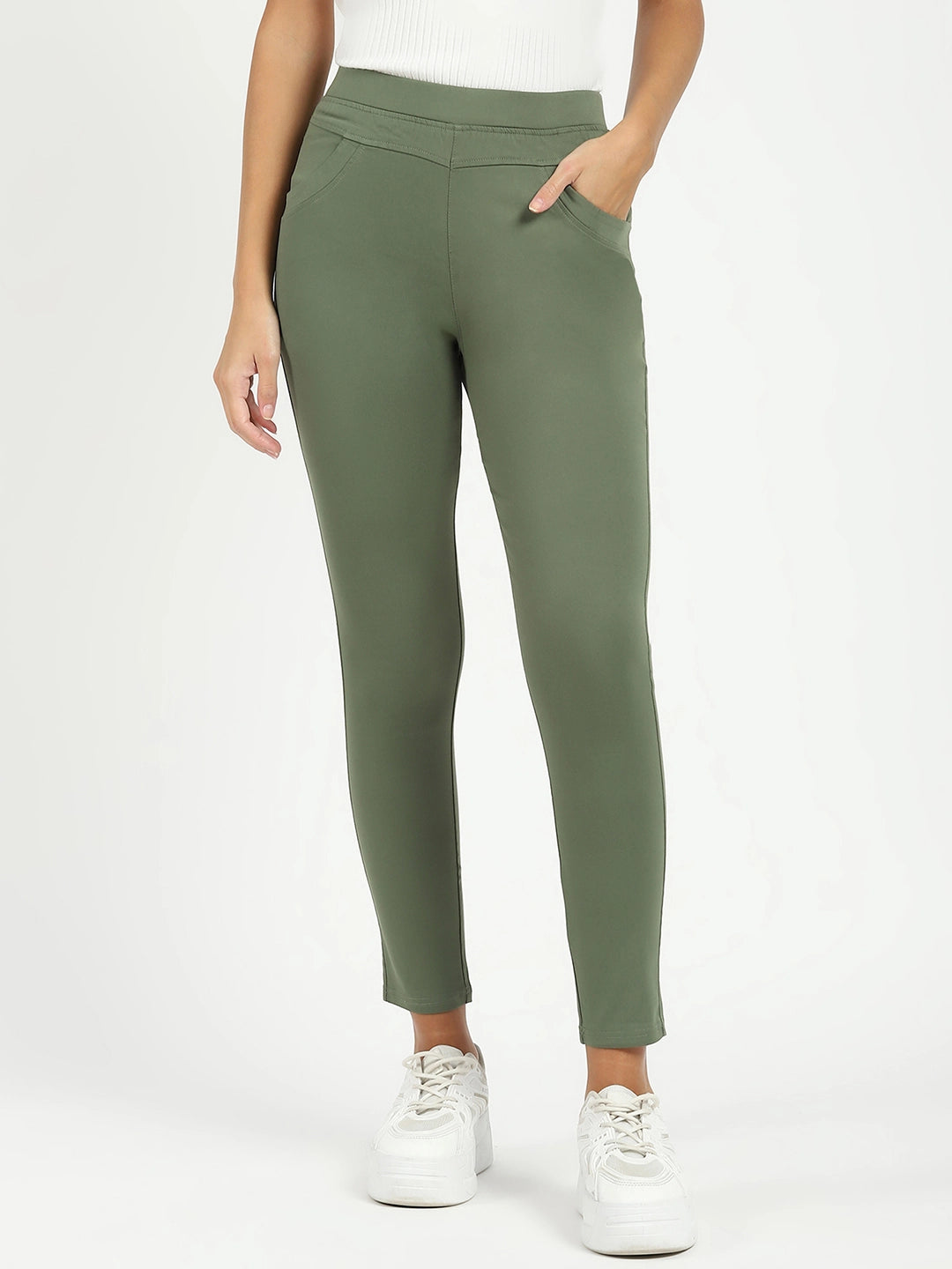 Green Ultra Stretchable Jegging - Global Republic