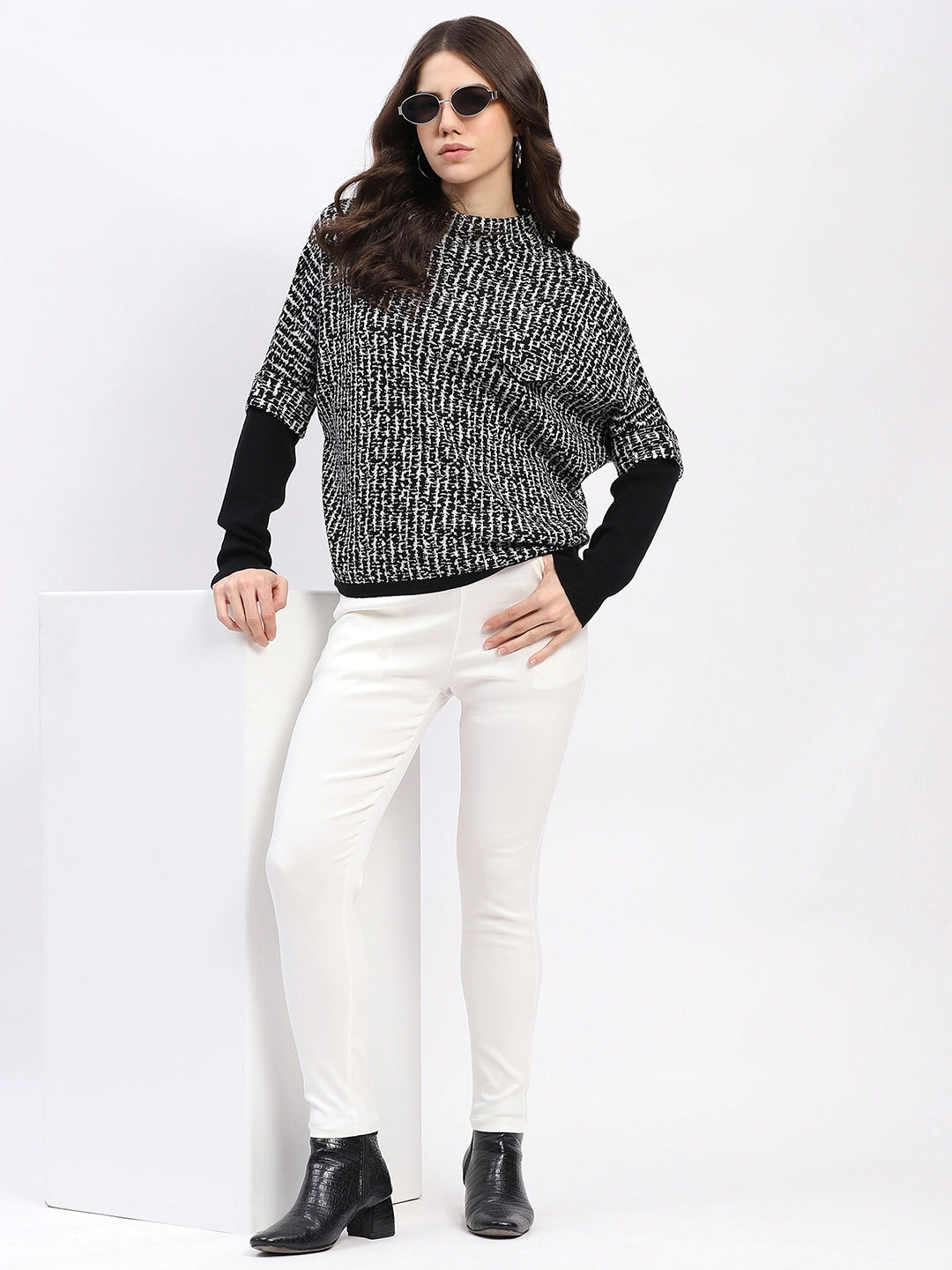 Monochrome Wool-Blend Pullover - Global Republic