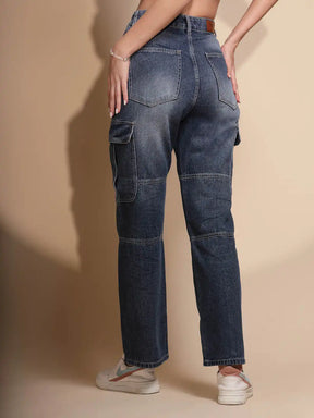 Women's Regular Fit Denim High Rise Straight Fit Jeans