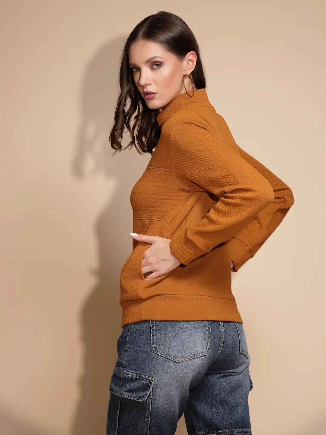 Yellow Full Sleeve Hosiery Sweatshirt - Global Republic