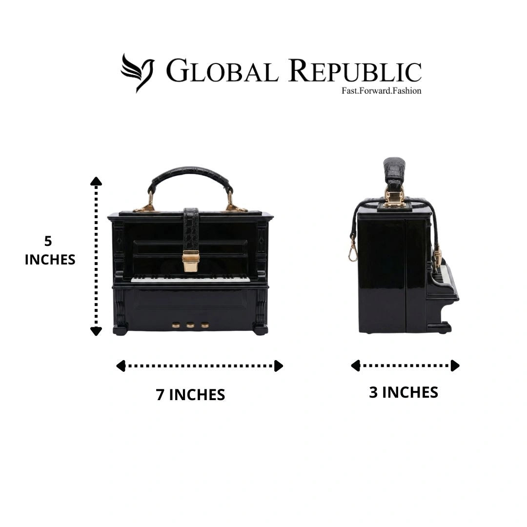 Luxury Piano Shape Statement Handbag