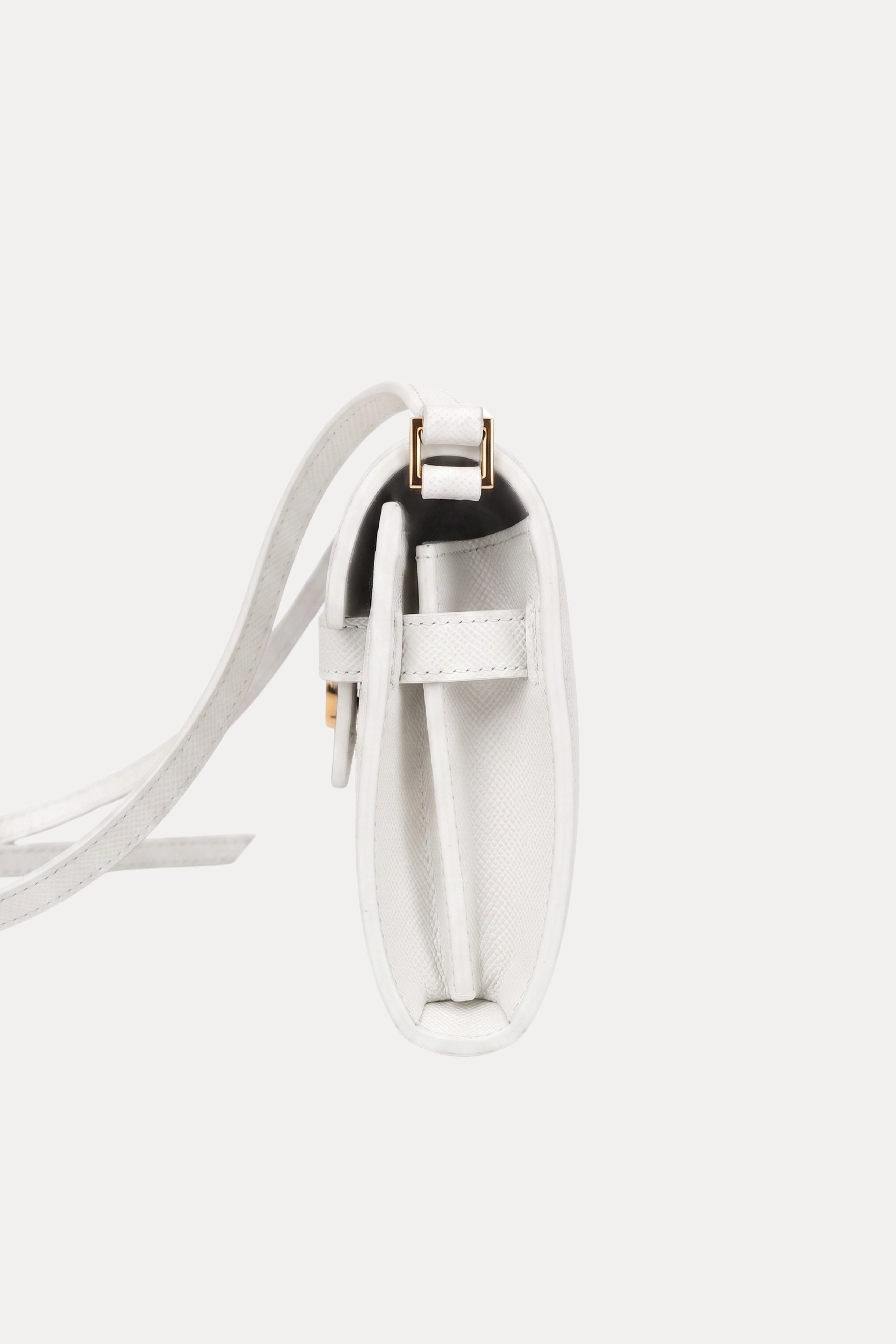 Cream Leather Wallet Sling Bag