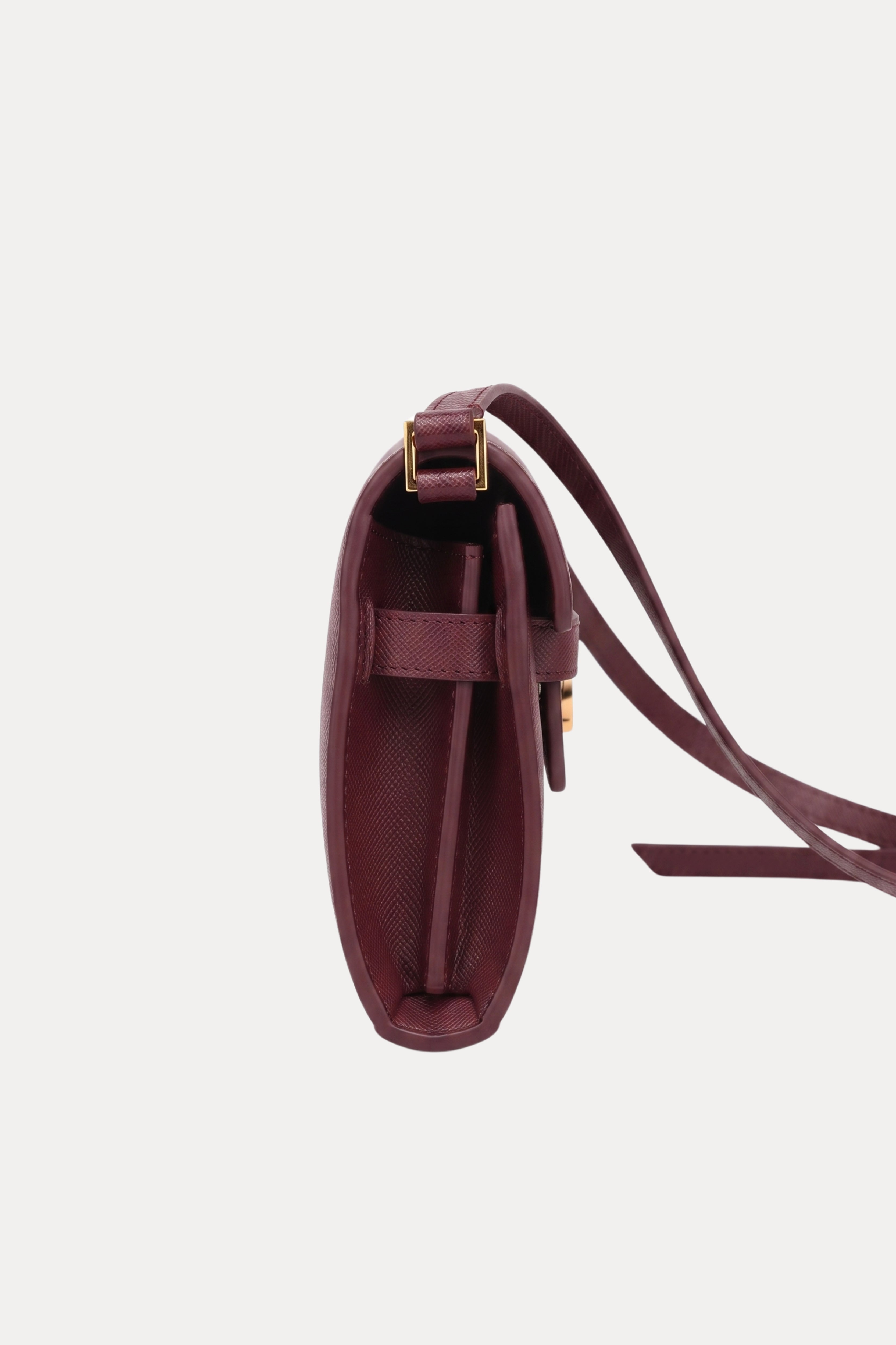 Wine Leather Wallet Sling Bag