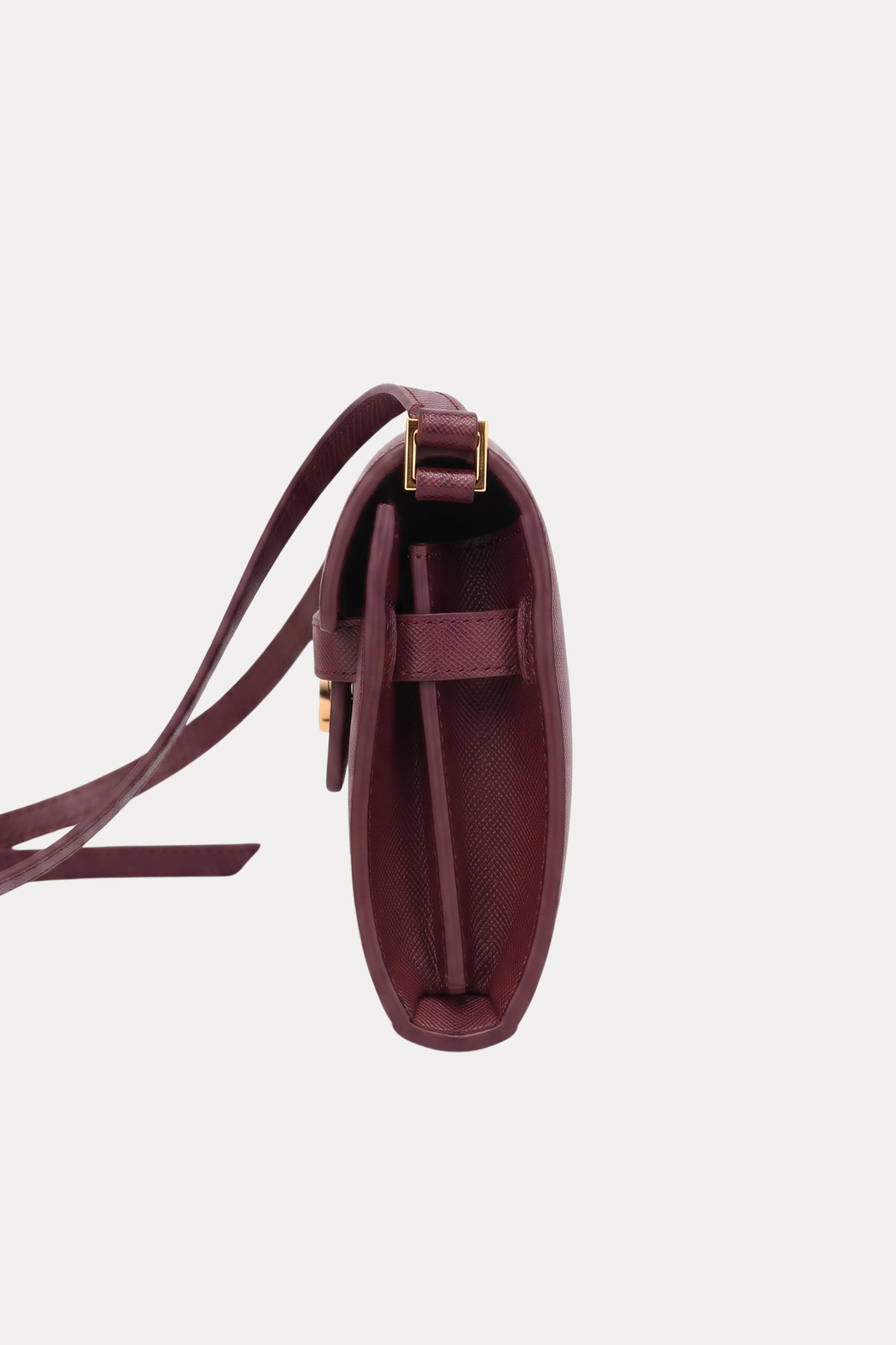 Wine Leather Wallet Sling Bag
