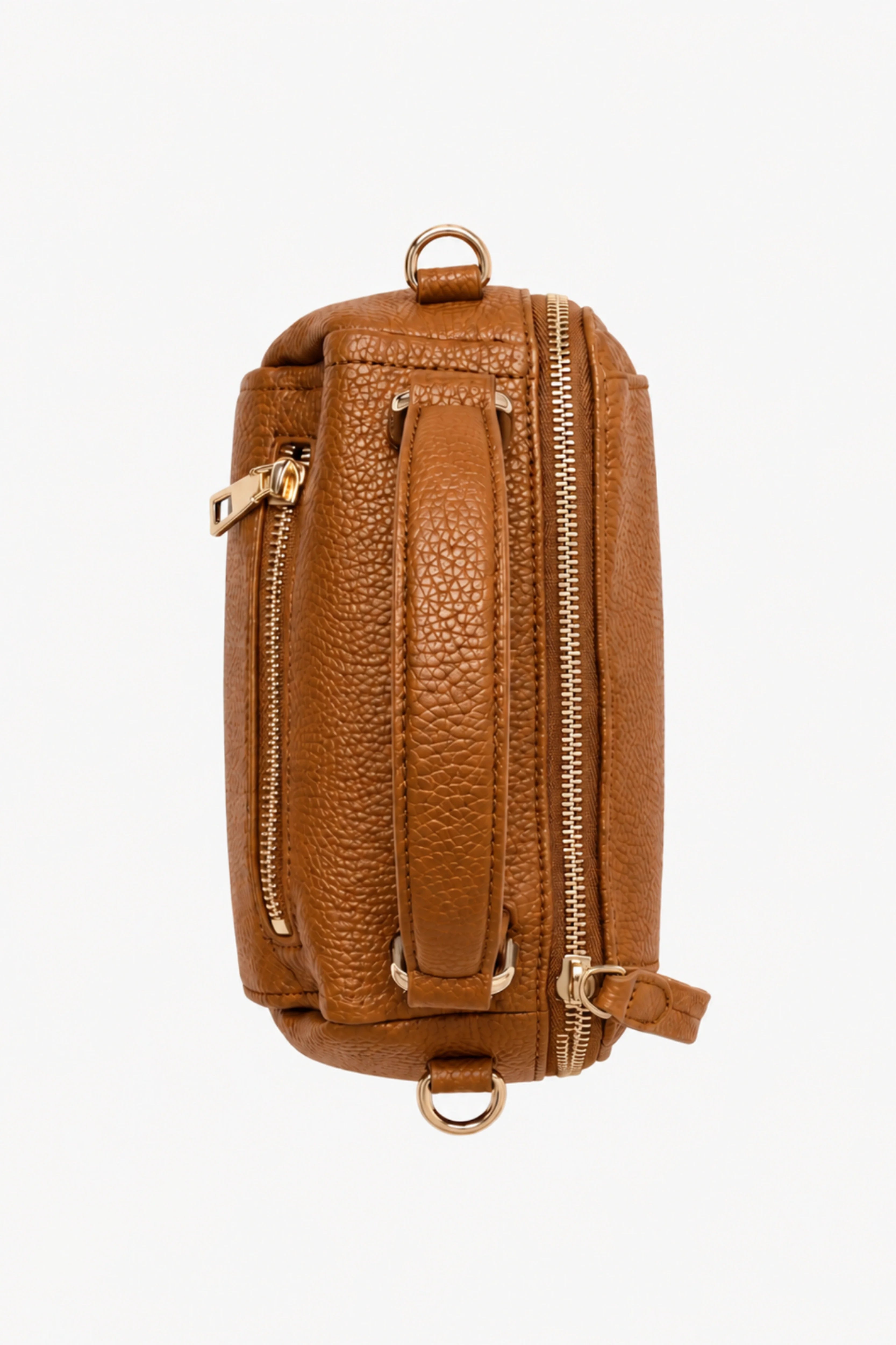 Caramel brown Solid Bucket Bag-Global Republic