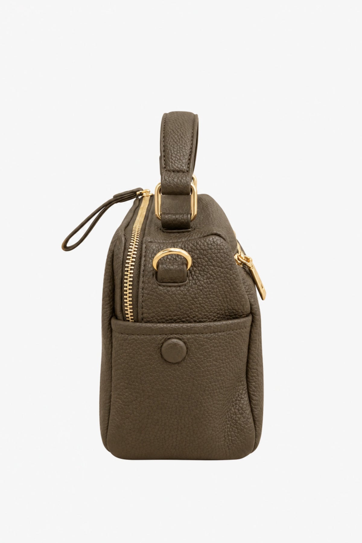 Khakhi Solid Bucket Bag-Global Republic