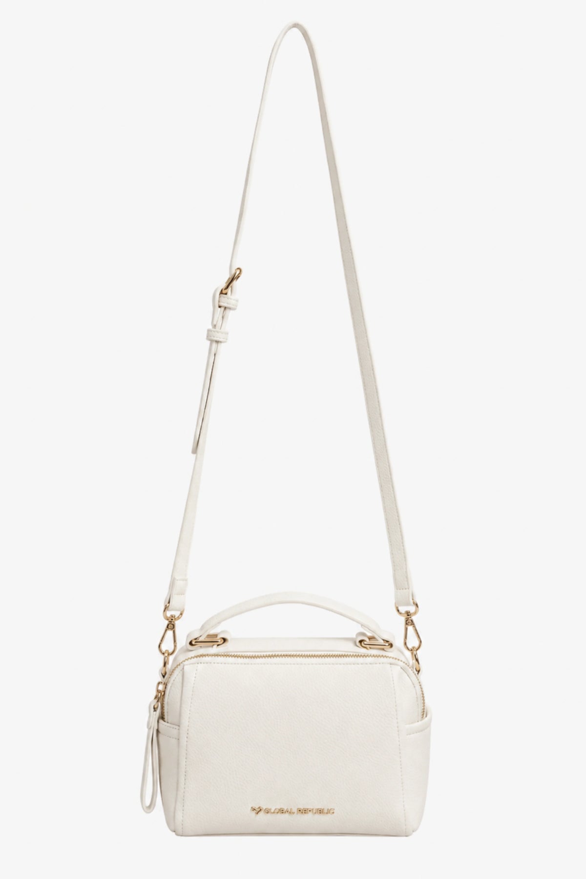 White Solid Bucket Bag-Global Republic