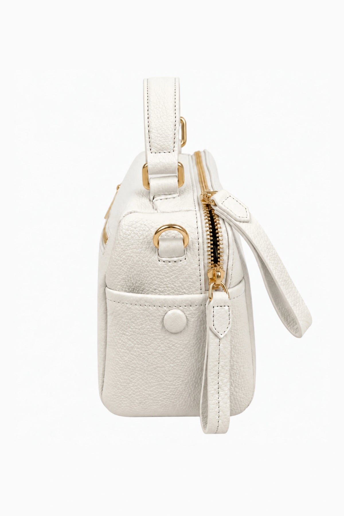 White Solid Bucket Bag-Global Republic