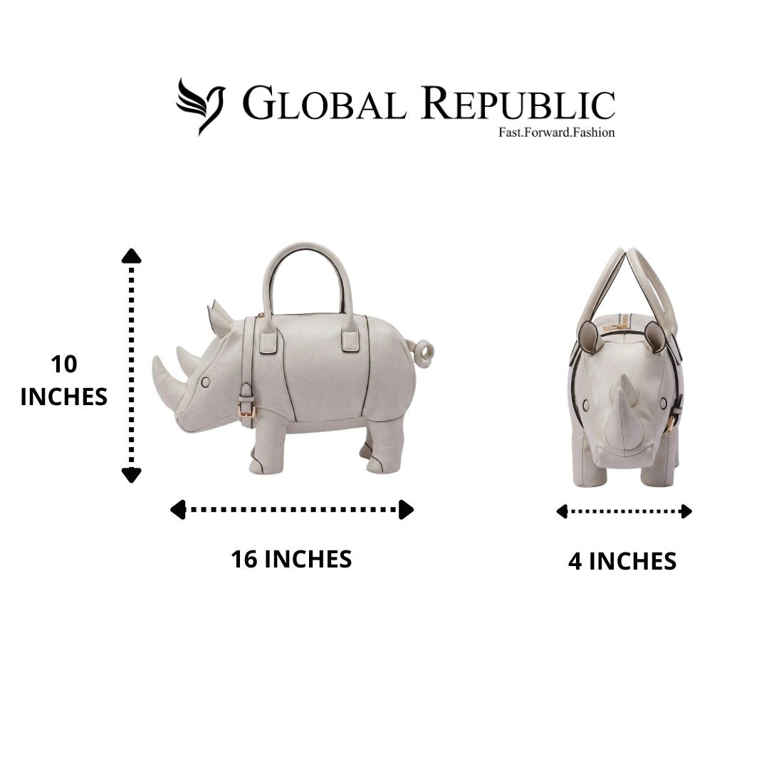 Rhino Shape Statement Handbag