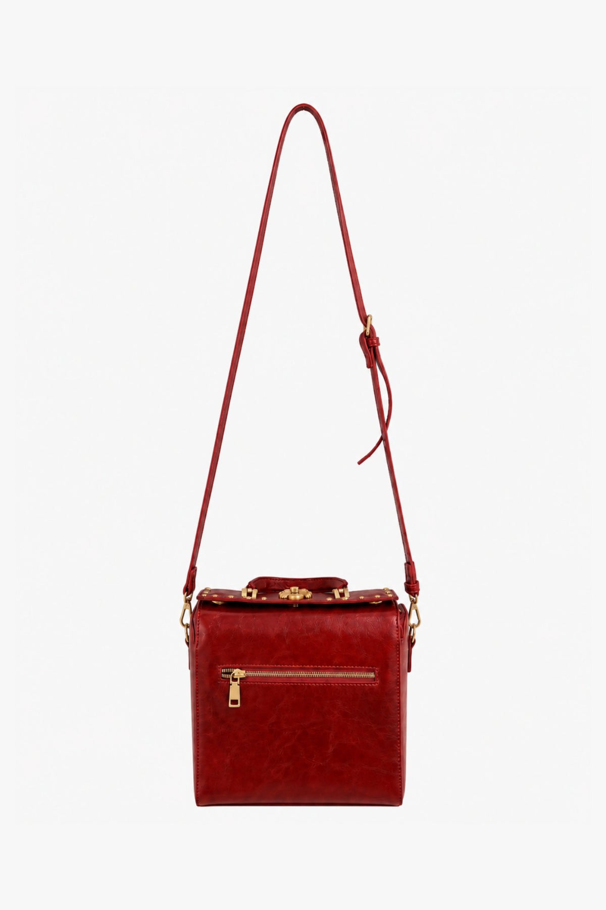 Red Vintage Clock Handbag-Global Republic