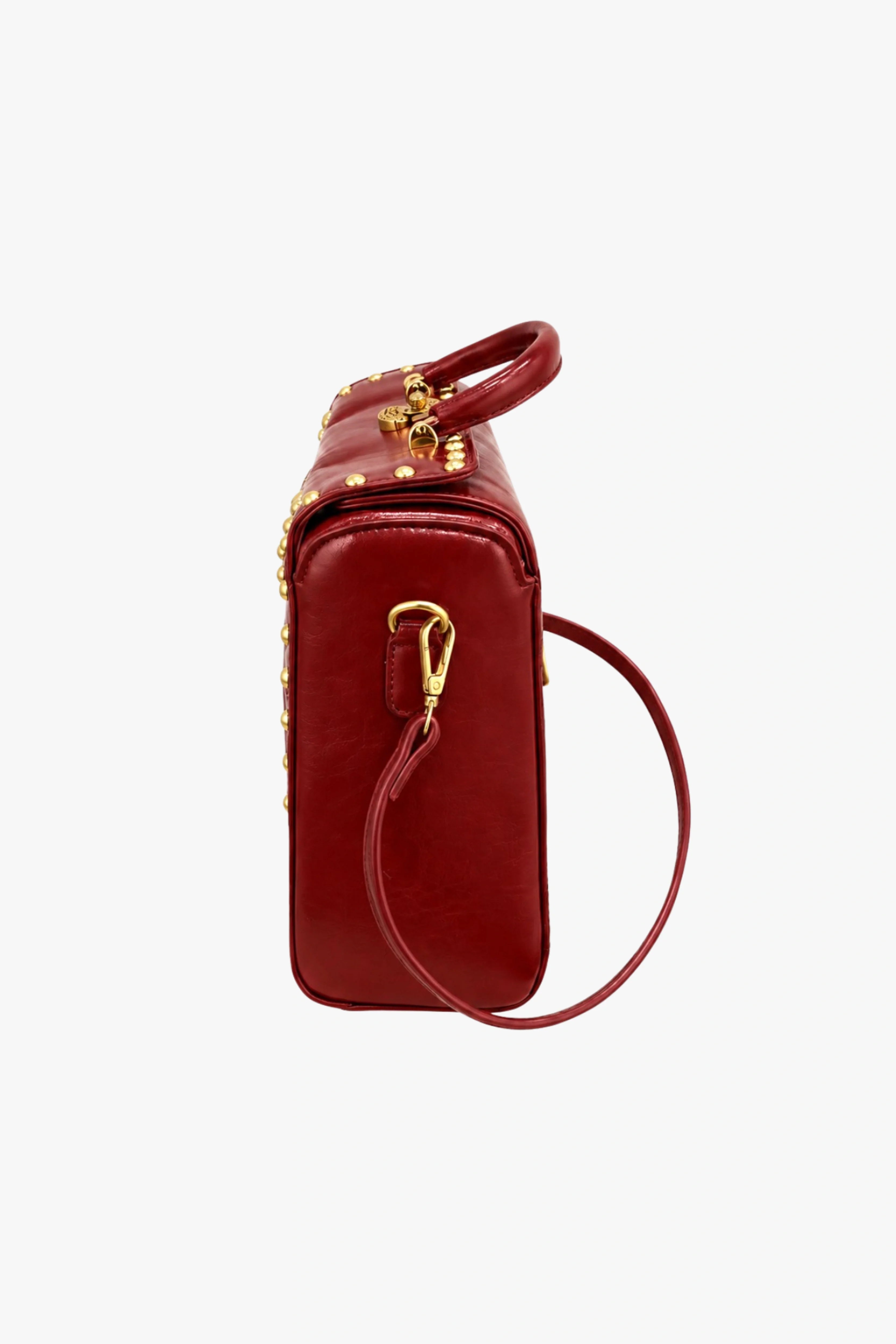 Red Vintage Clock Handbag-Global Republic