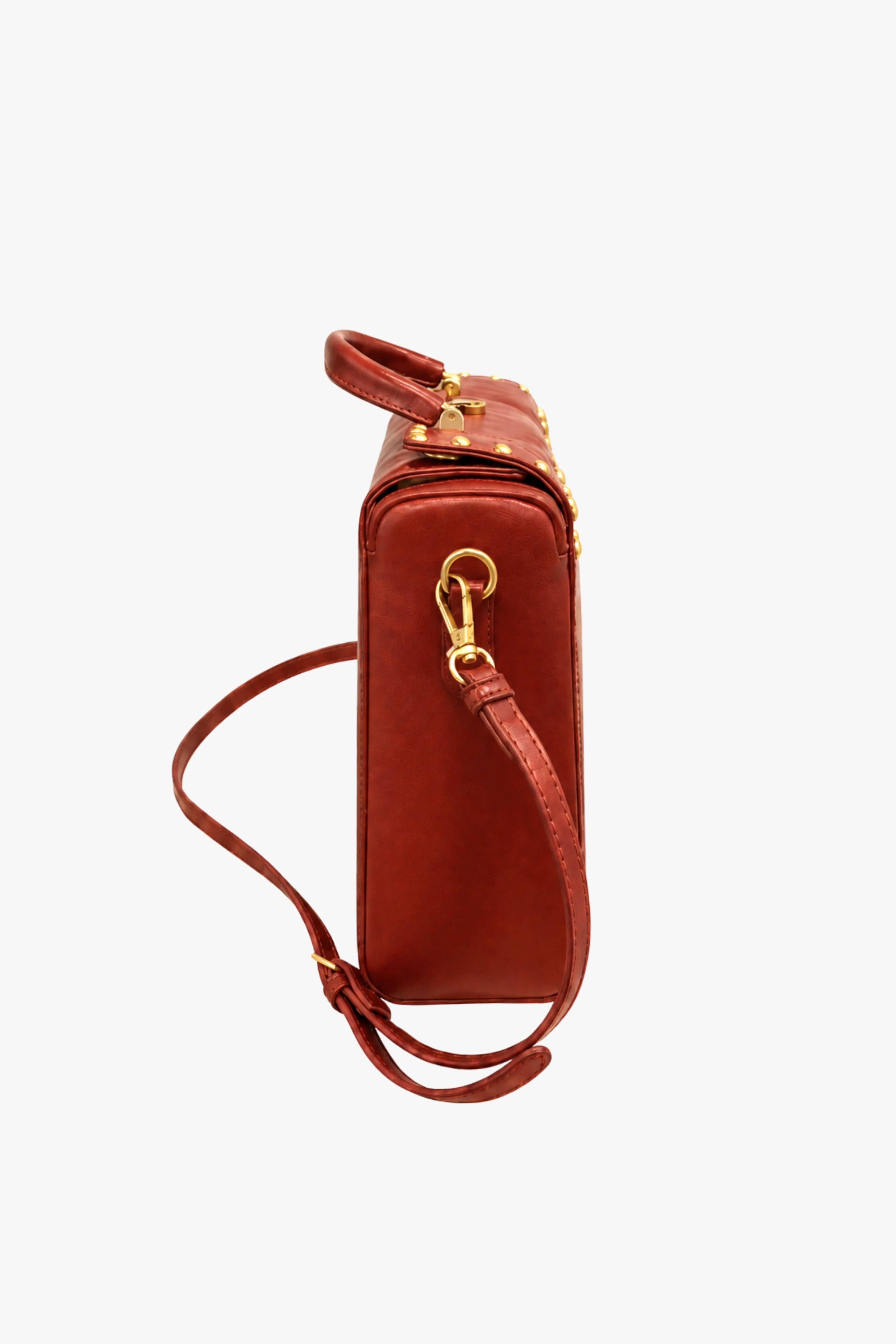 Red Vintage Clock Handbag-Global Republic