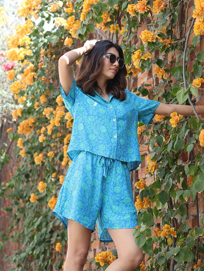 Royal Floral Print Rayon Loose Fit Shirt - Global Republic