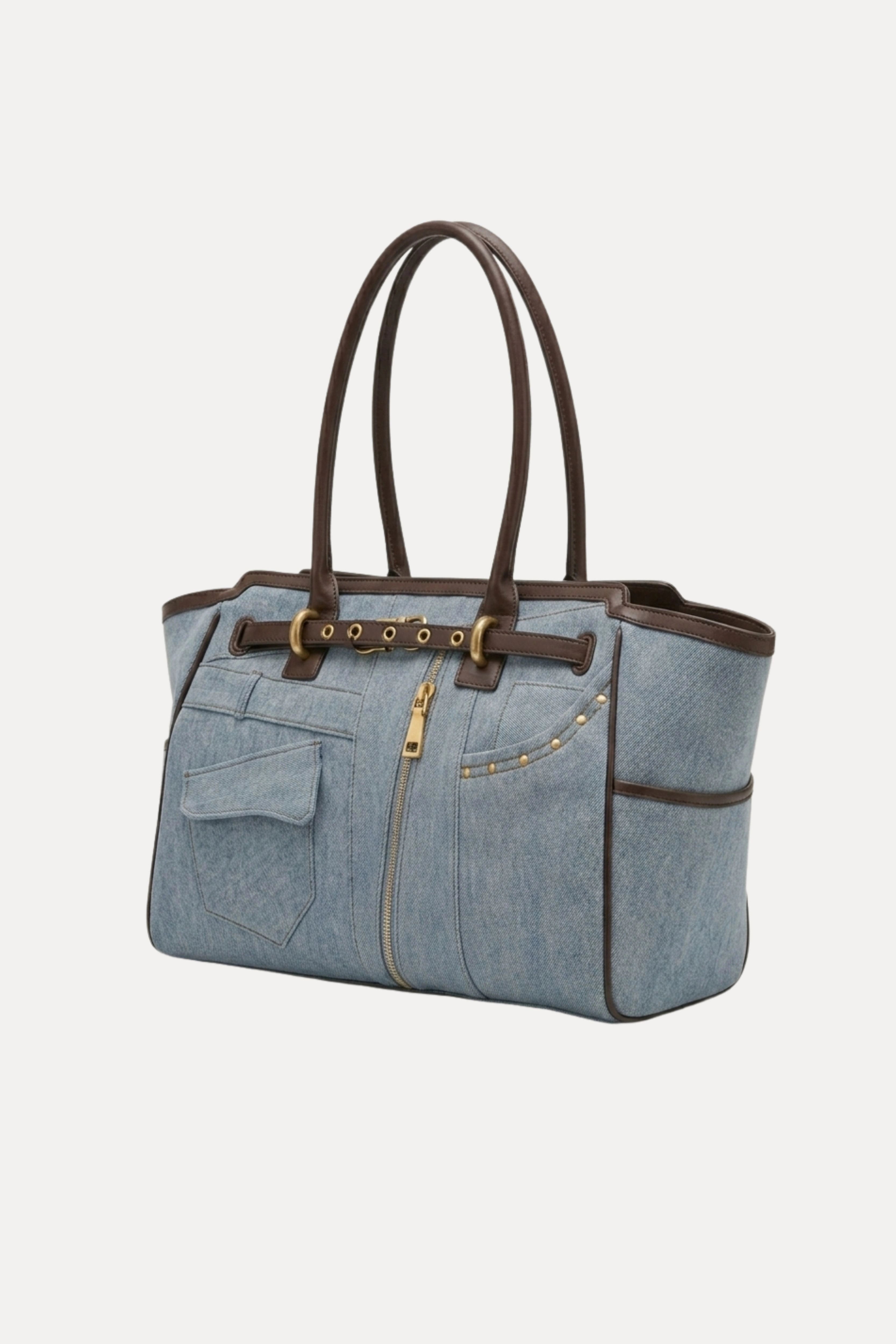 Denim Look Tote Handbag