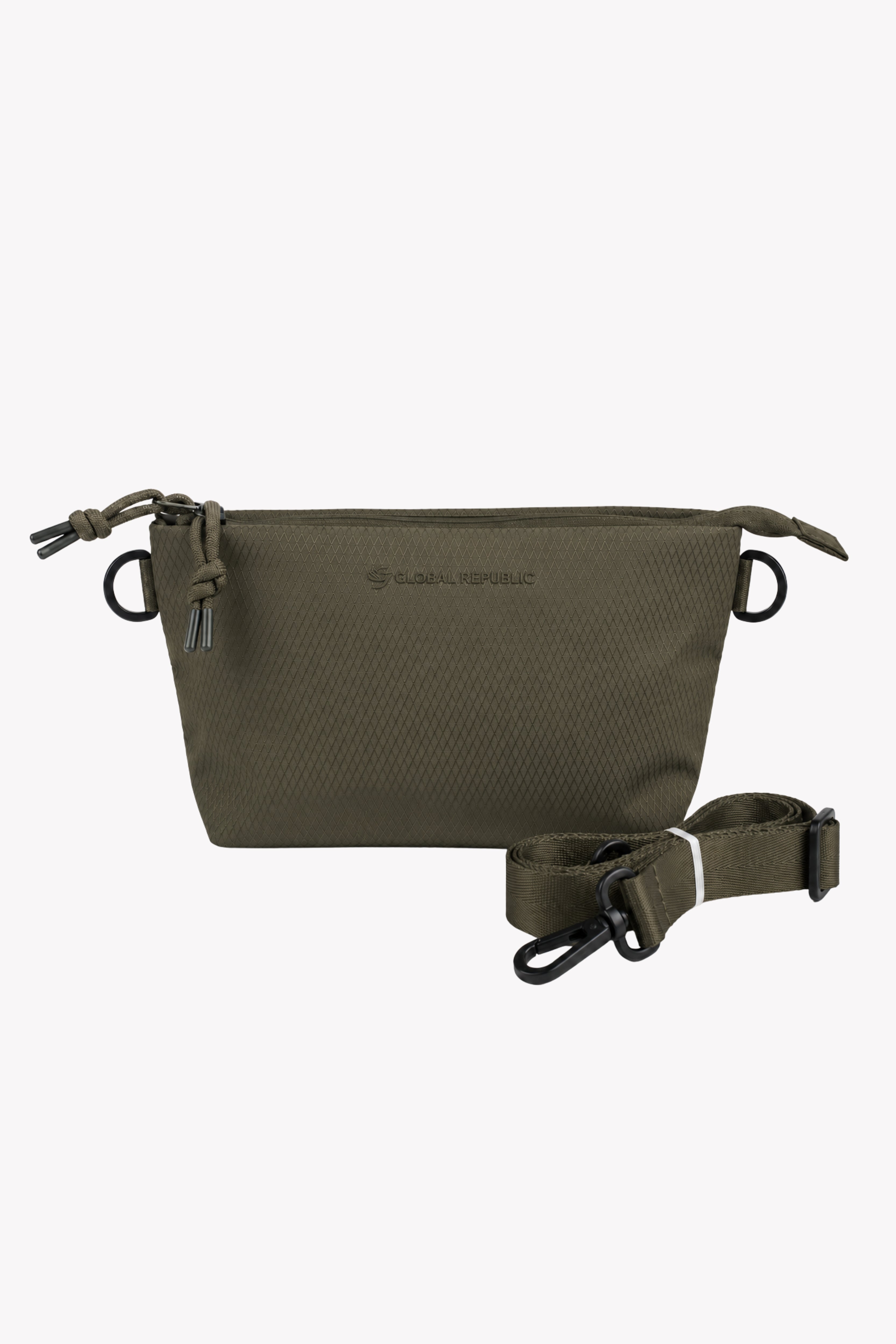 Coffee Brown Utility Kit Pouch Sling Bag