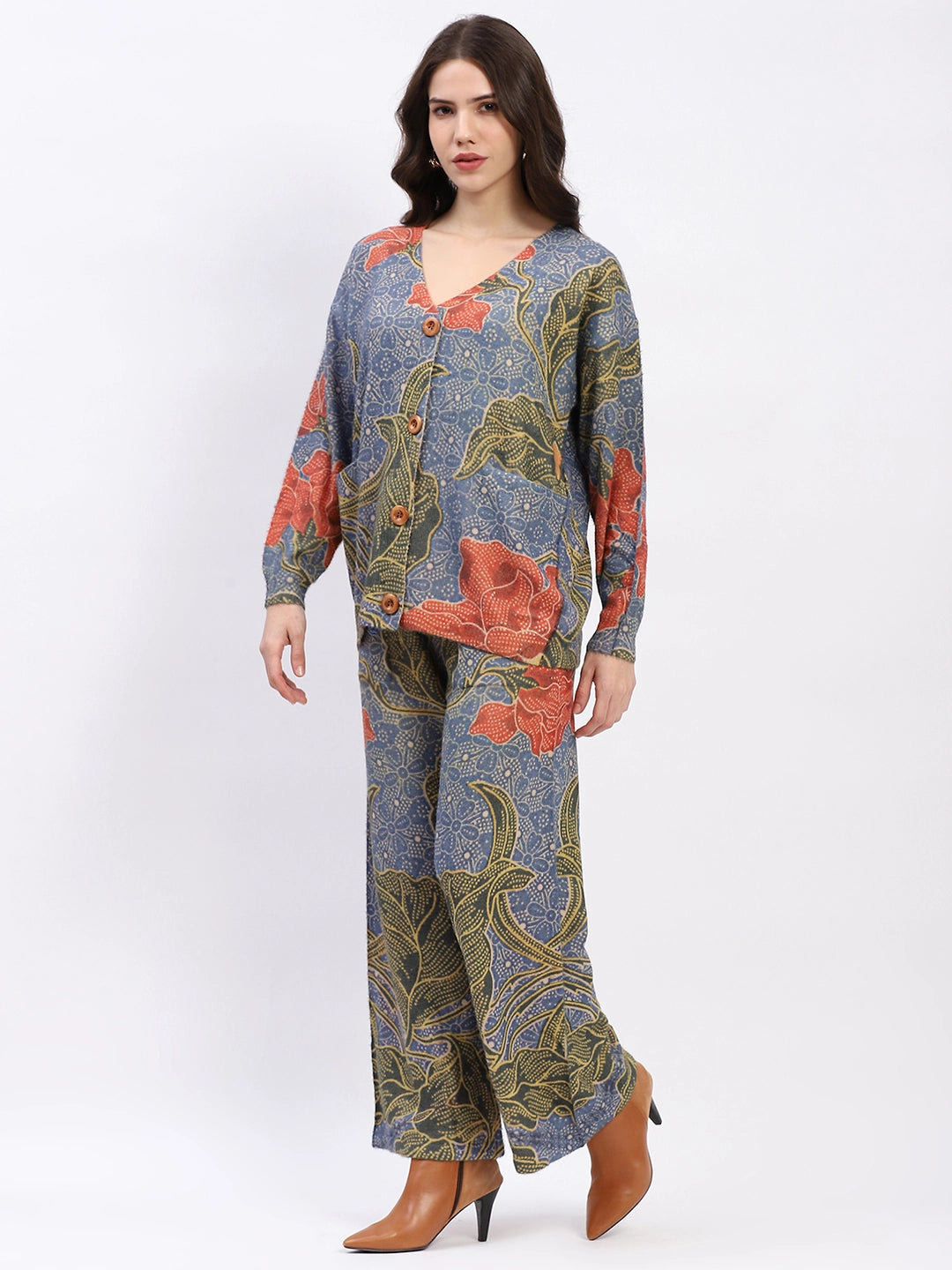 Floral Button-Down Co-ord Set - Global Republic