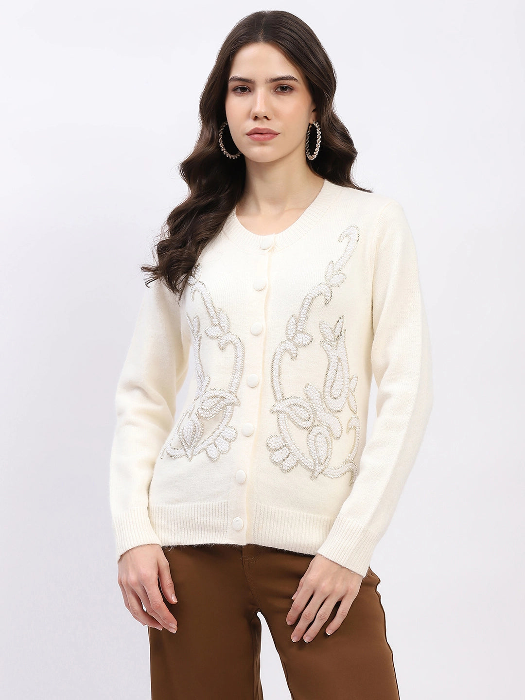 Embellished Wool-Blend Cardigan - Global Republic